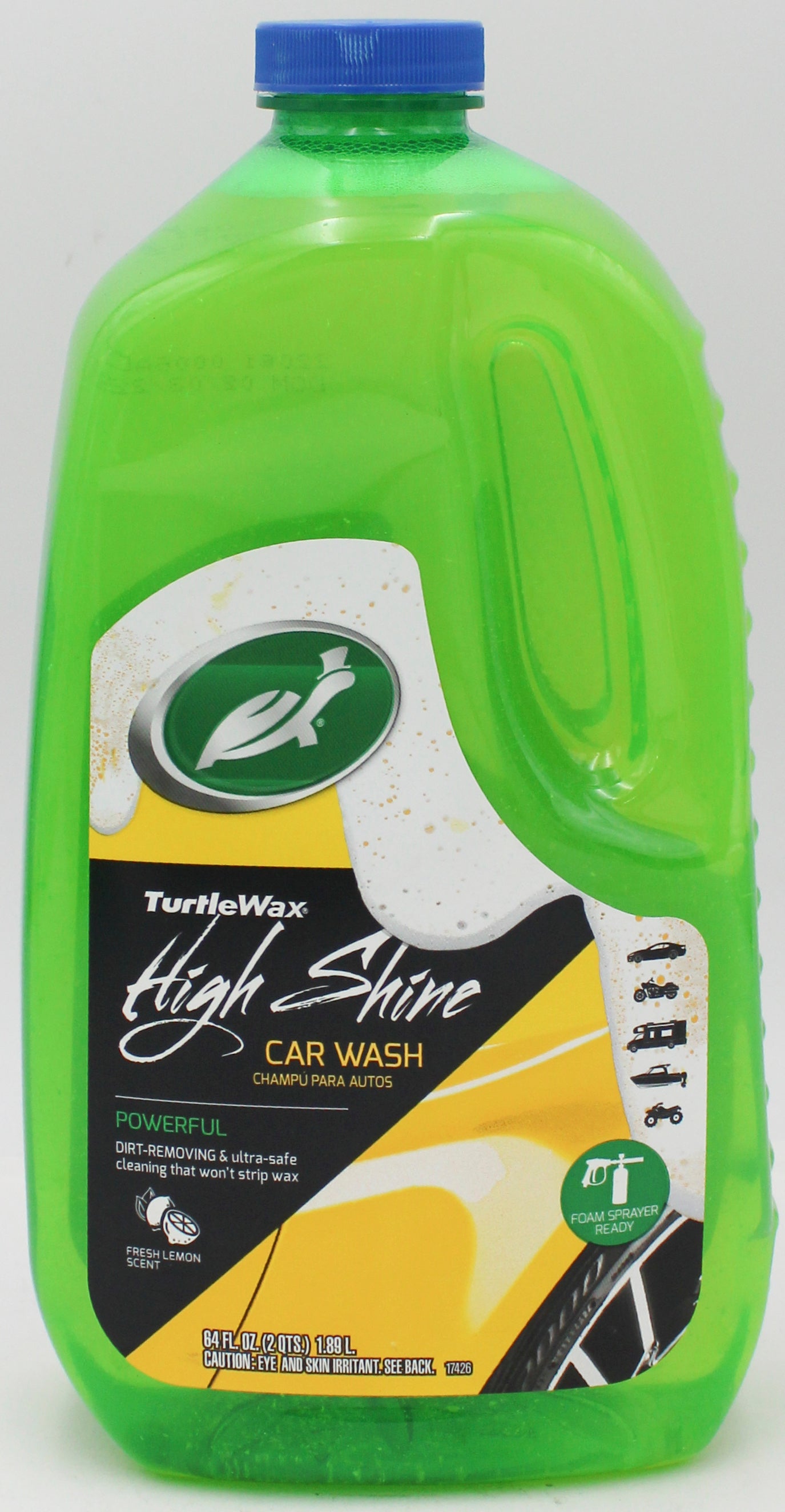 SP TURTLE WAX HIGH SHINE CAR WASH 64oz FRESH LEMON SCENT