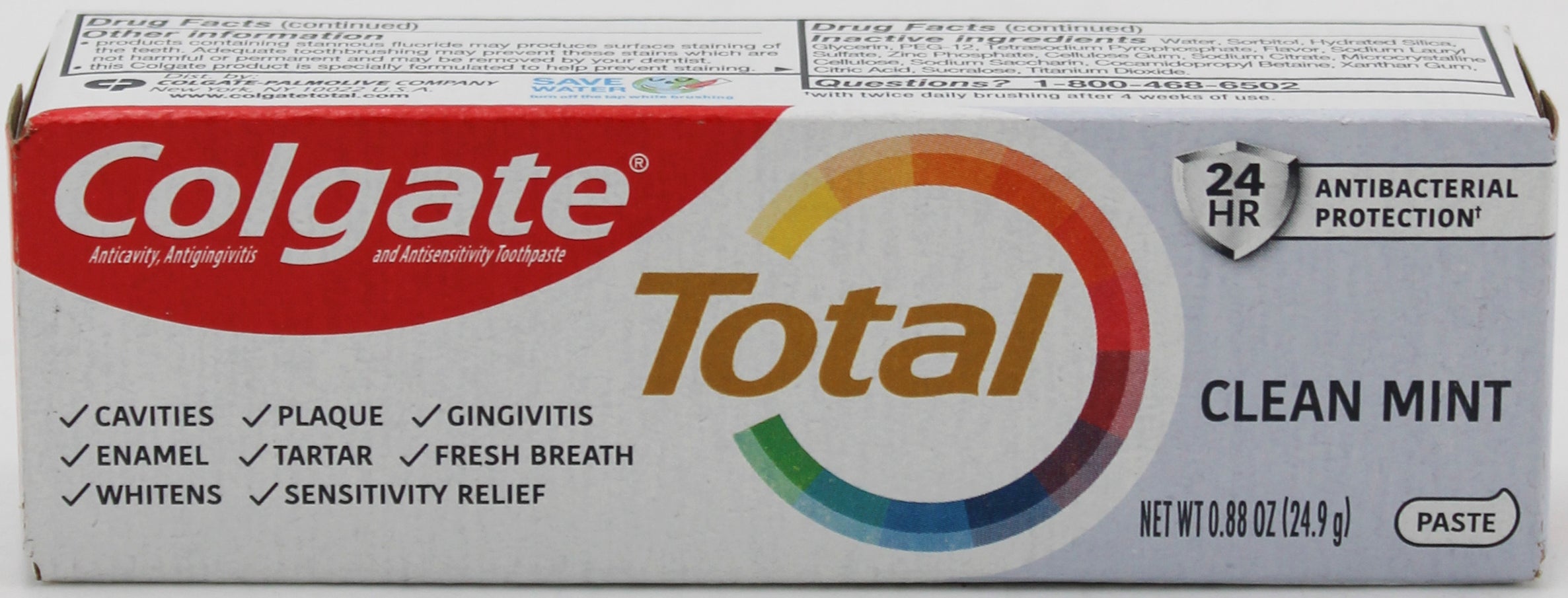 COLGATE TOTAL TOOTHPASTE CLEAN MINT 0.88oz NI