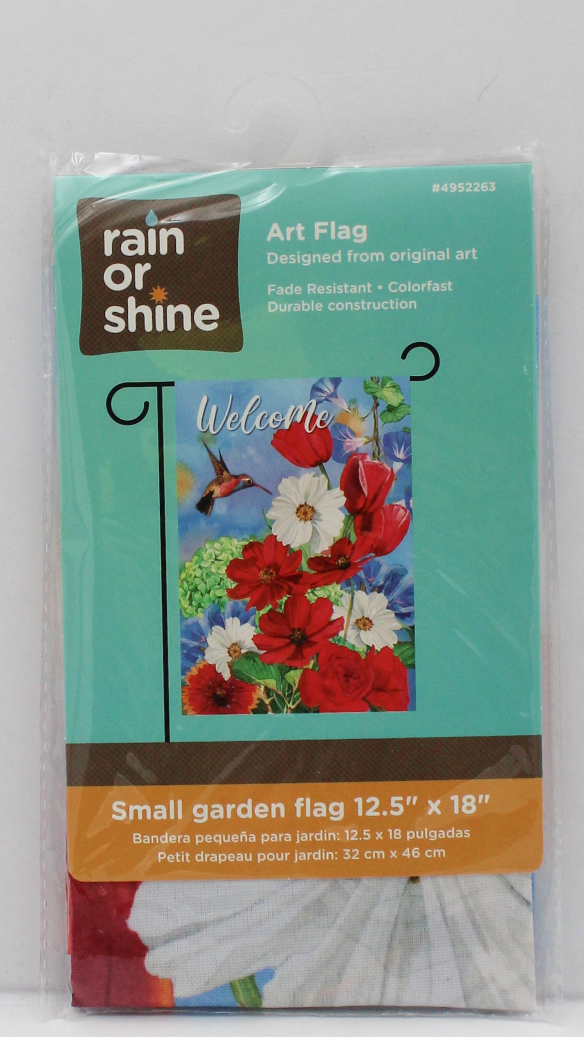 GARDEN FLAG - BLOOMING HUMMINGBIRD 12.5in X 18in