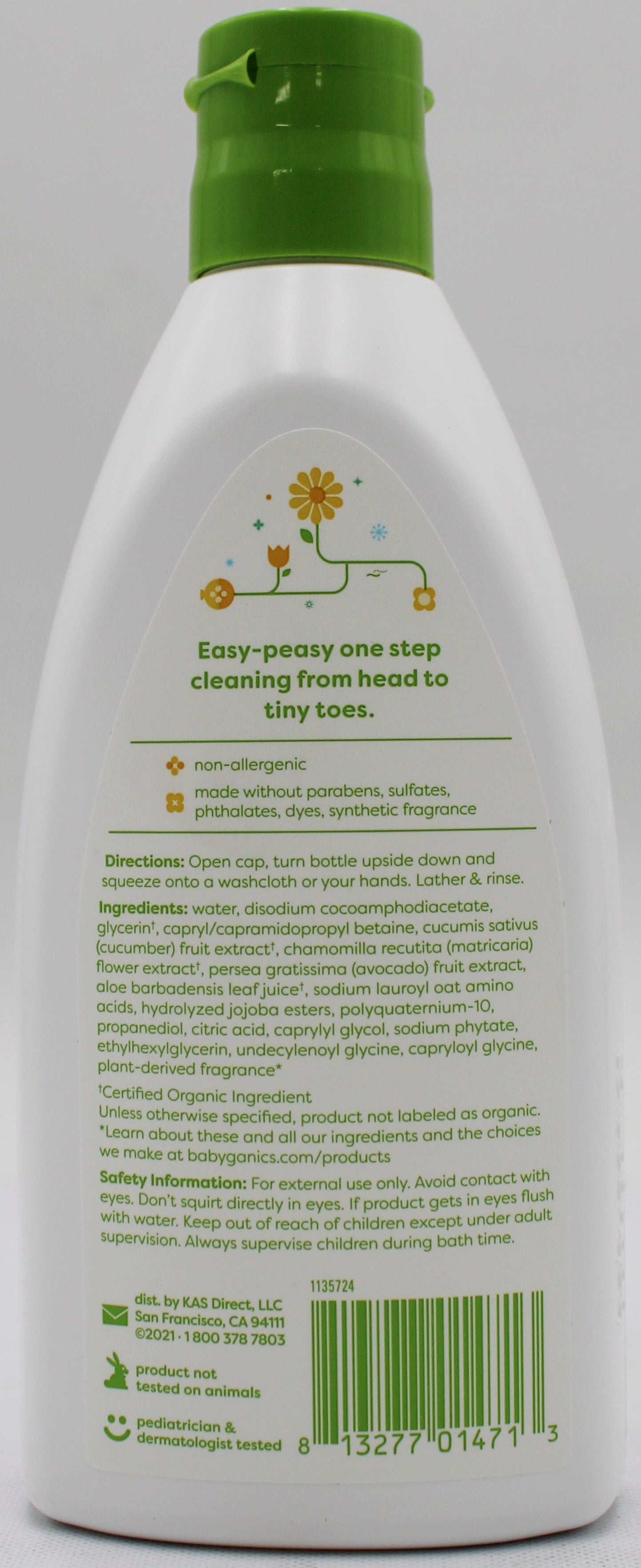 BABYGANICS SHAMPOO & BODY WASH CHAMOMILE VERBENA 7oz US