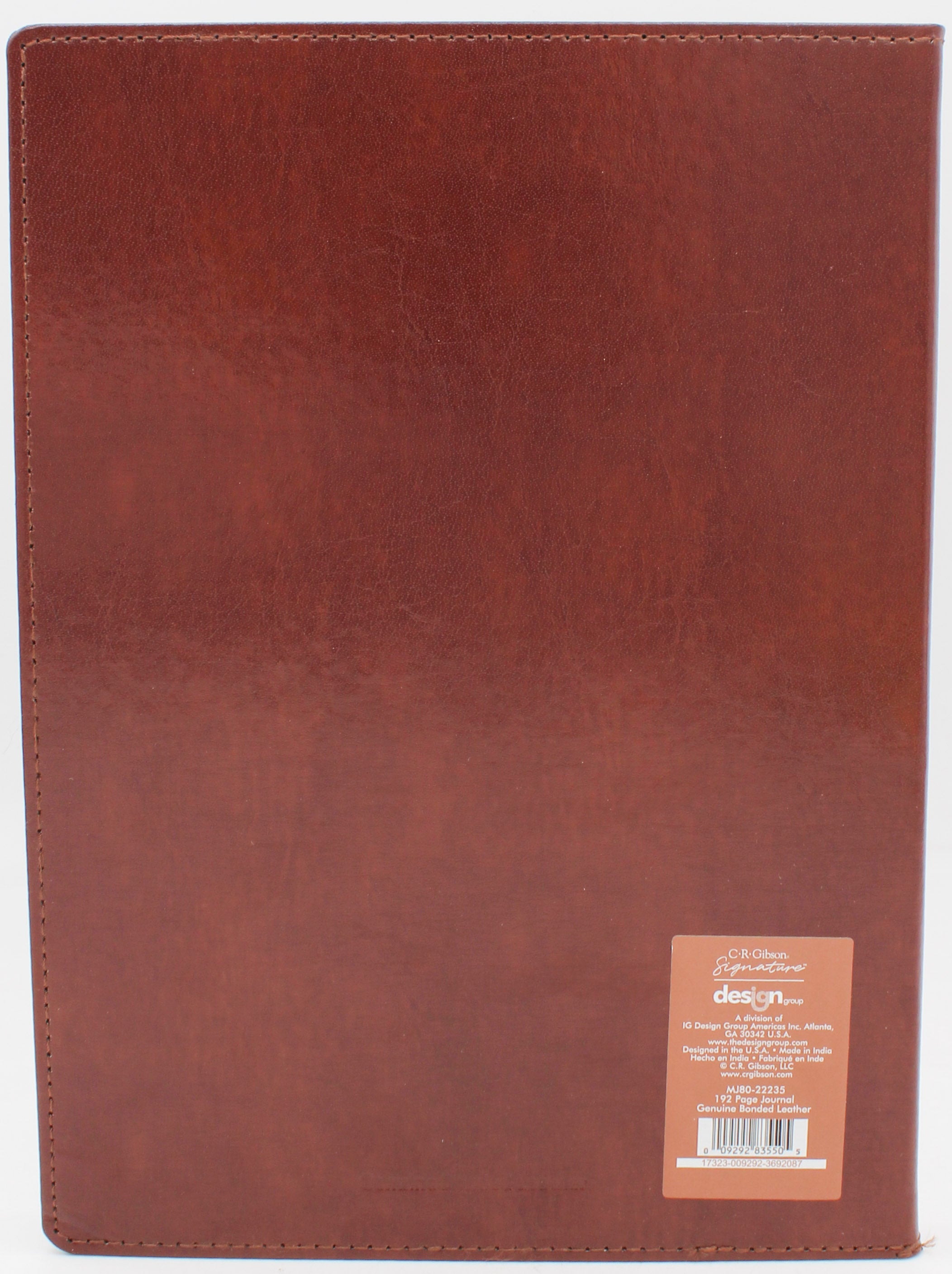 CR GIBSON BROWN LEATHER JUMBO BOUND JOURNAL'