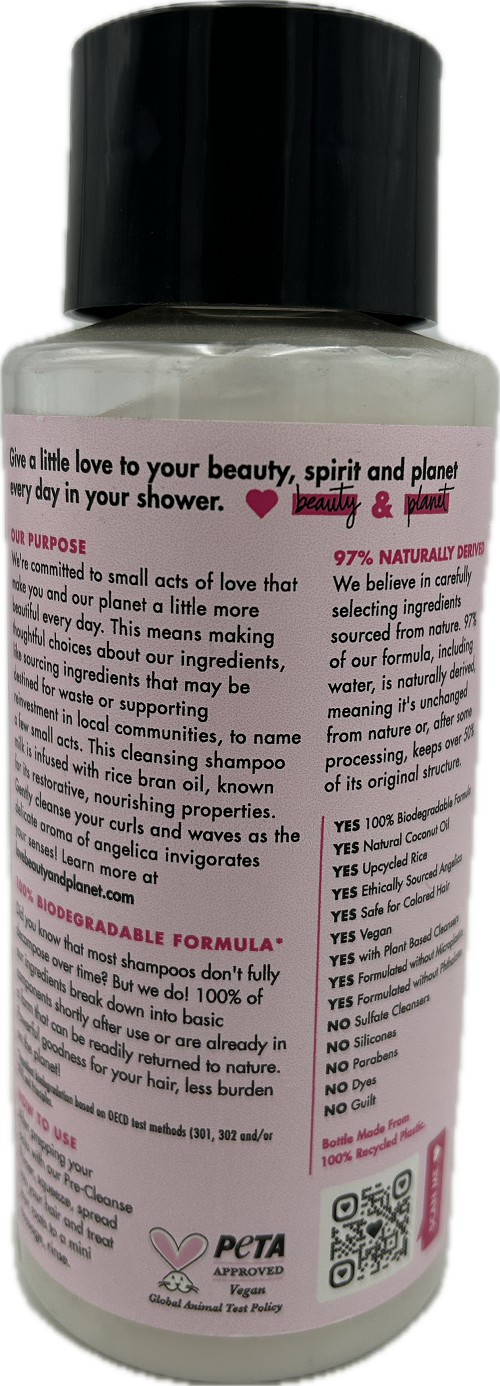 LOVE BEAUTY PLANET SHAMPOO CLEANSING MILK 13.5oz.