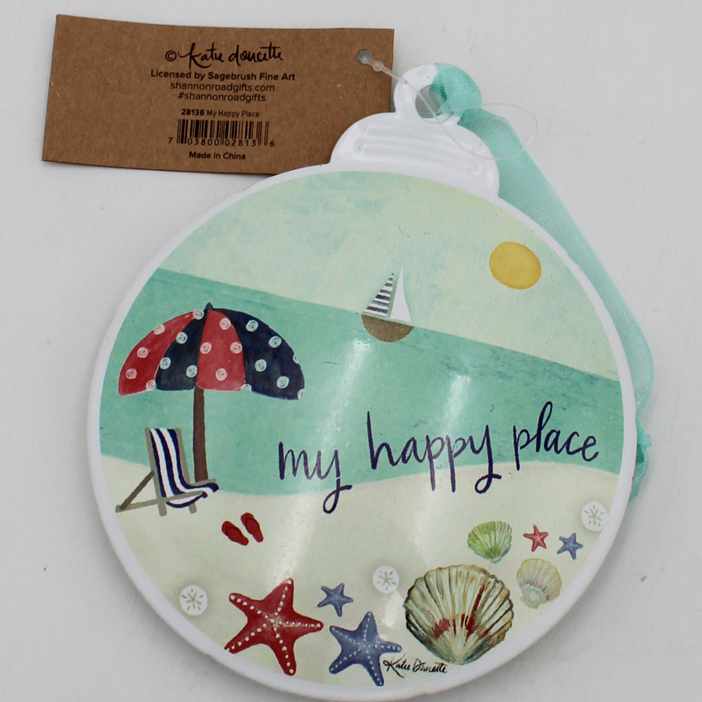 MY HAPPY PLACE METAL ORNAMENT