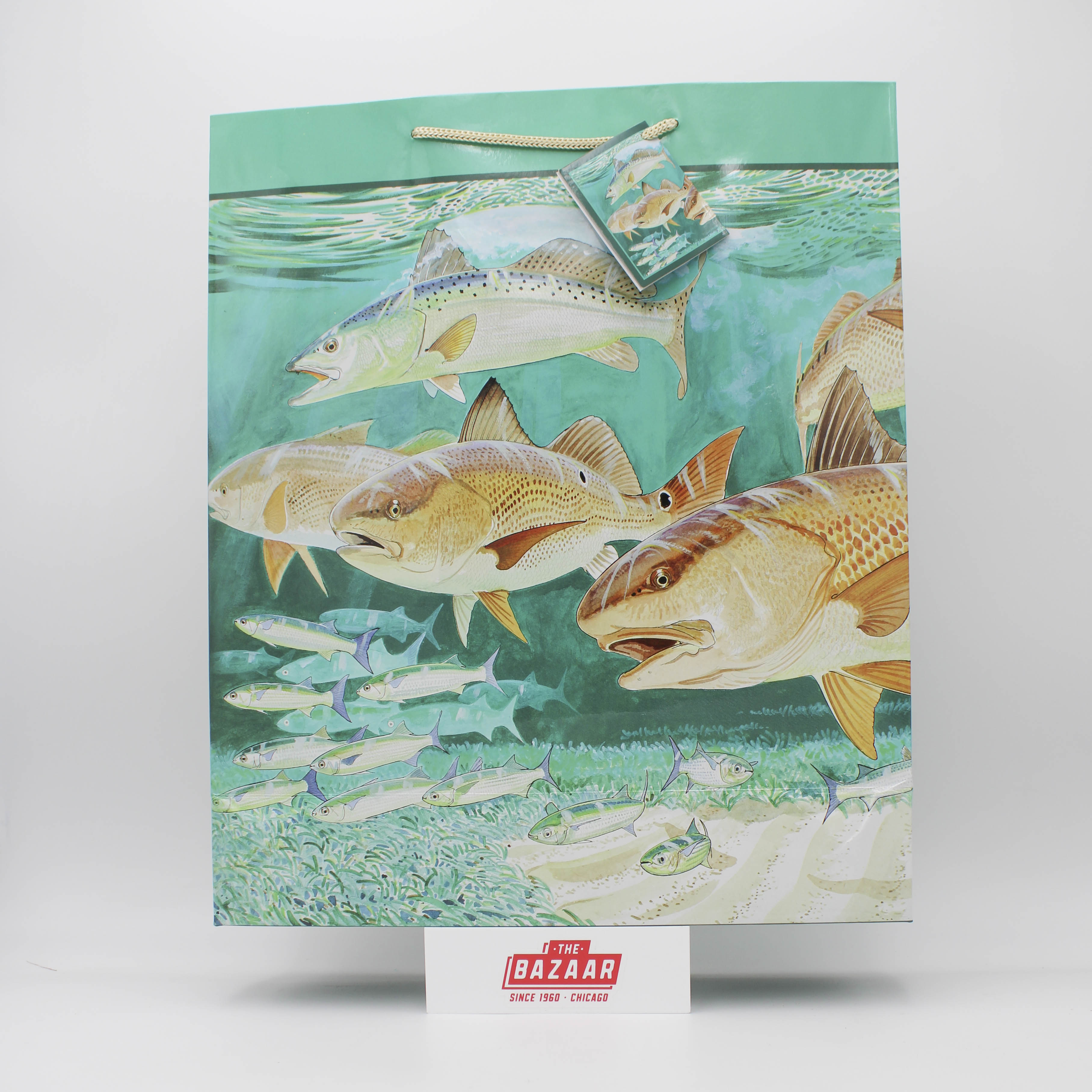 GUY HARVEY LARGE GIFT BAG 16" X 6" X 19" - REDFISH