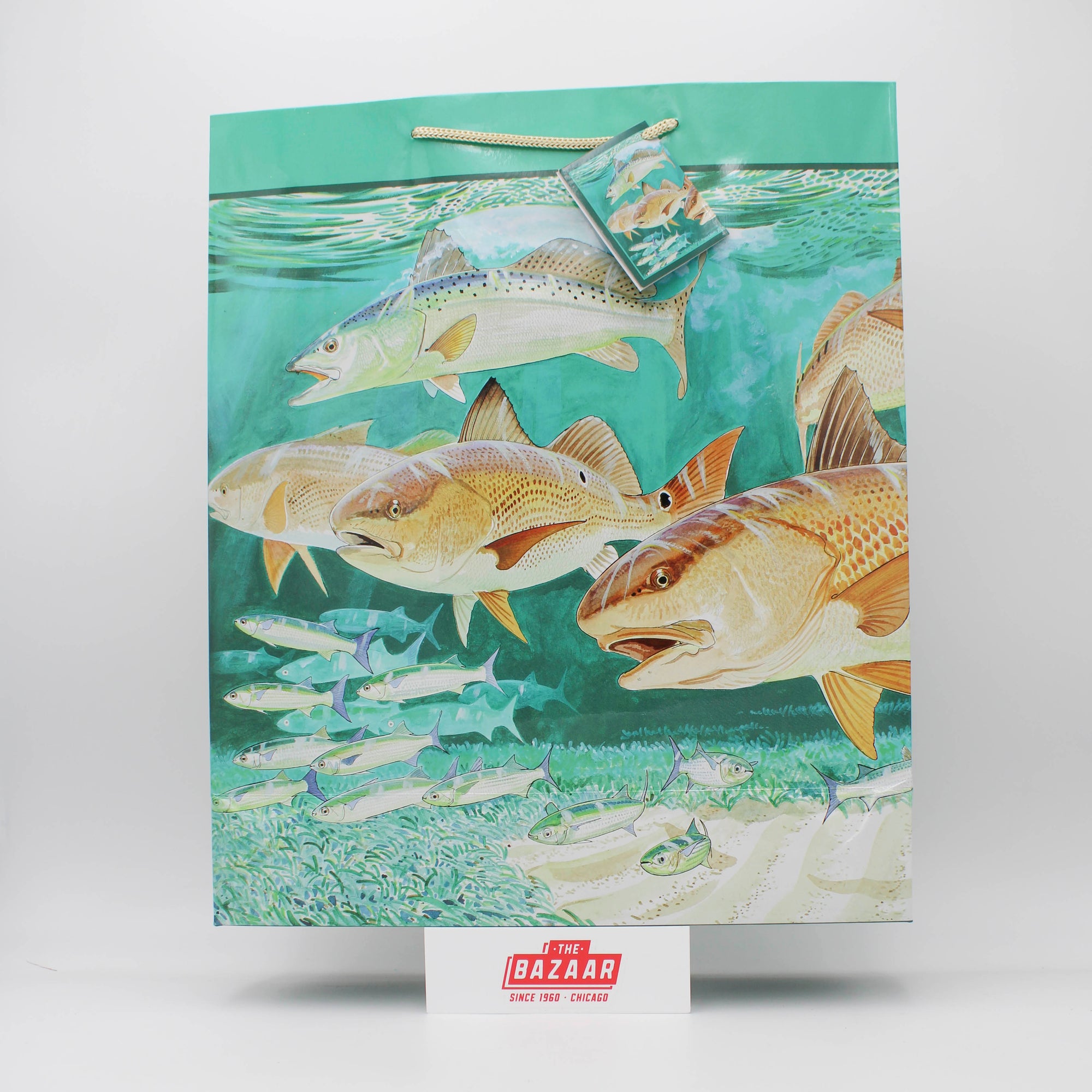 GUY HARVEY LARGE GIFT BAG 16" X 6" X 19" - REDFISH