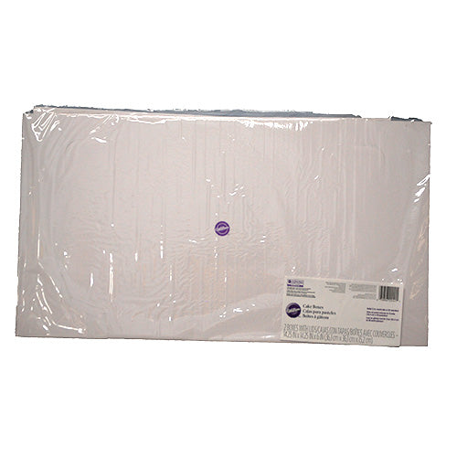 WILTON CAKEBOX CORRUGATE WHITE 14.25X14.25X6IN 2CT
