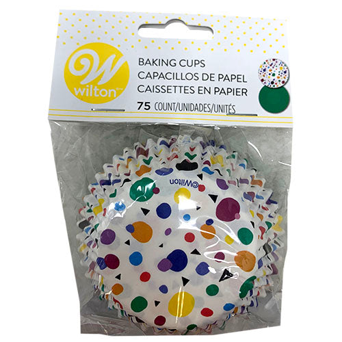 WILTON BAKING CUPS 75CT-DOTS