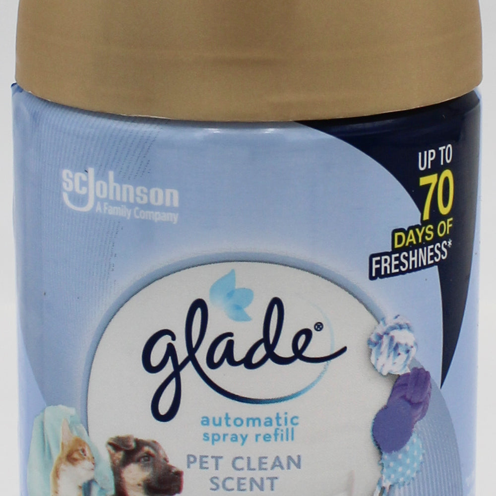 GLADE AUTOMATIC SPRAY REFILL PET ODOR CONTROL CLEAN SCENT 6.2oz US
