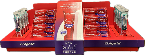 COLGATE MIXED PURPLE TOOTHPASTE/TOOTHBRUSH DISPLAY NI