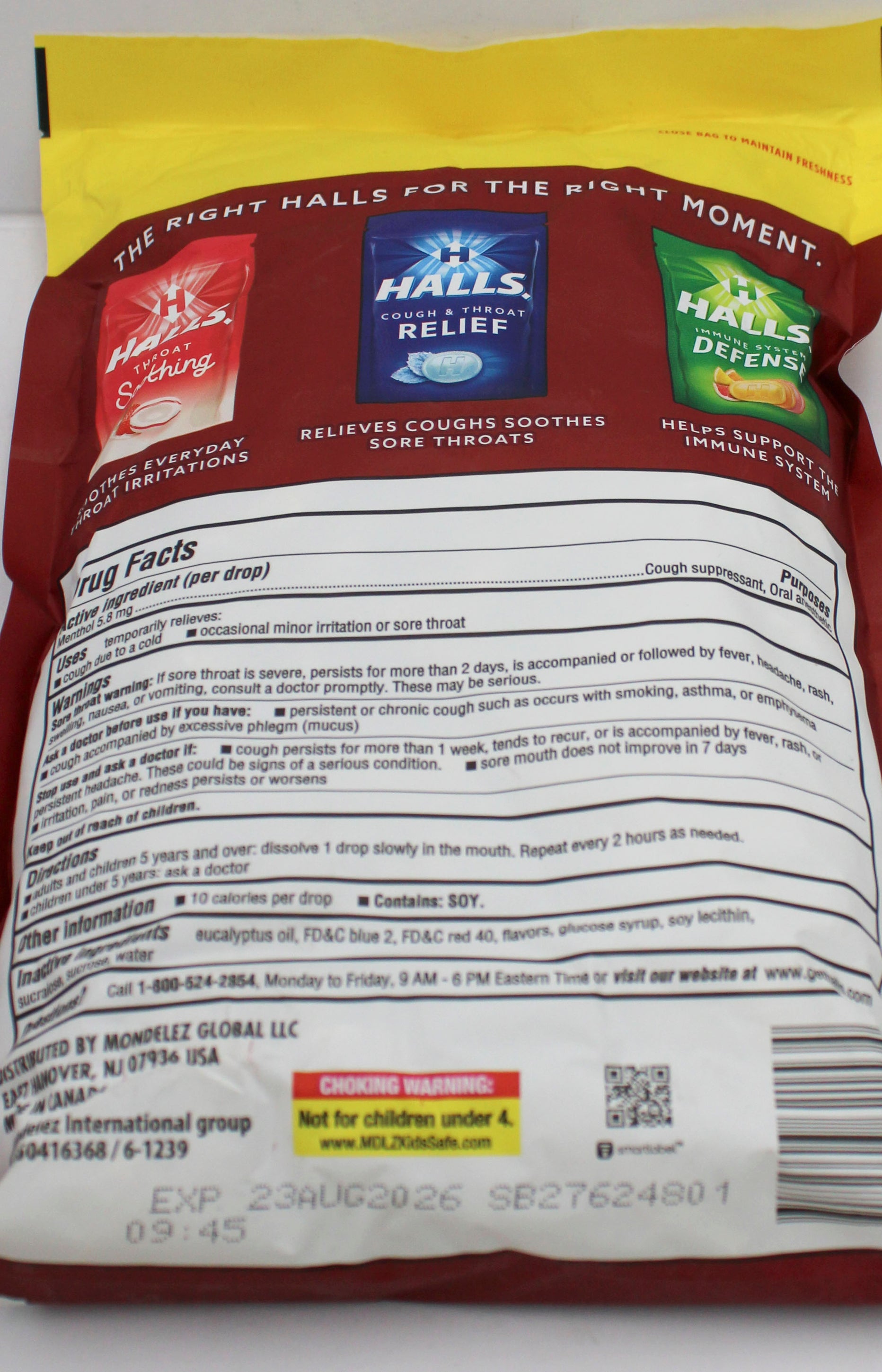 HALLS CHERRY BAG 200 PIECES EXP 8/20/26
