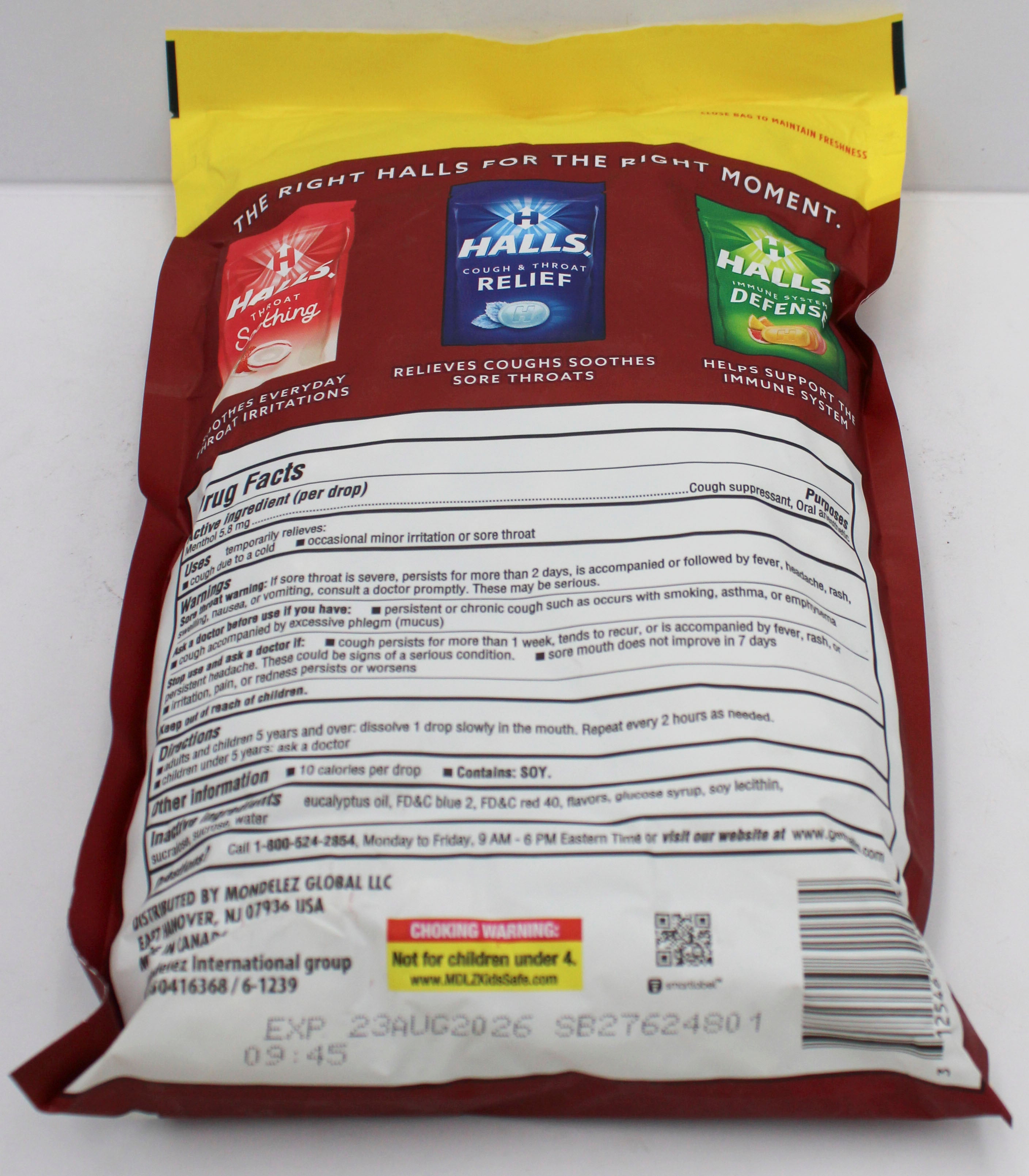 HALLS CHERRY BAG 200 PIECES EXP 8/20/26