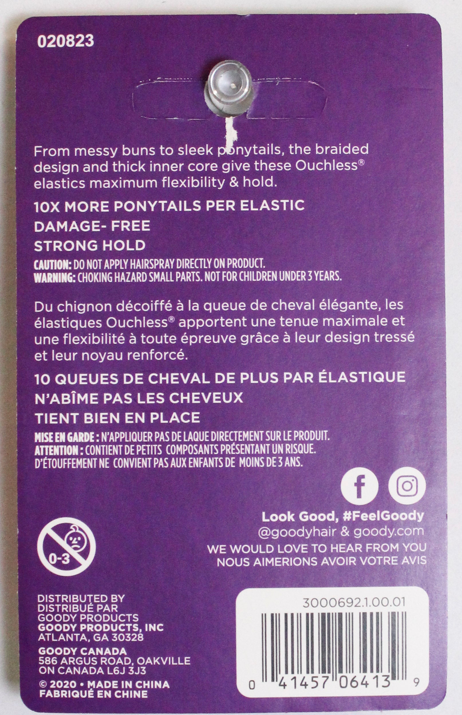 GOODY KIDS OUCHLESS ELASTICS TRAY ASSORTED COLORS 24ct NI