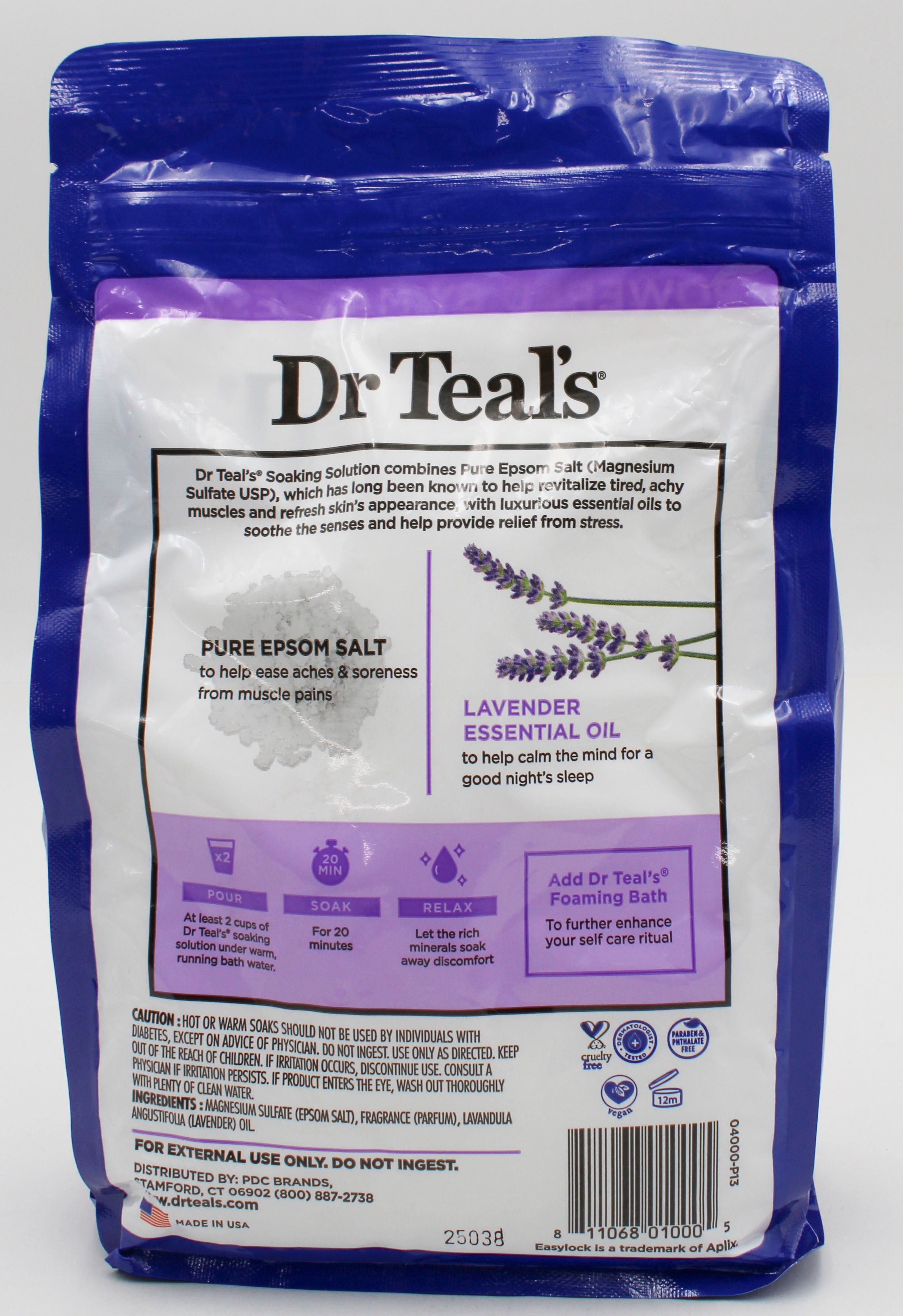 SP DR TEAL'S PURE EPSOM SALT SOOTHE & SLEEP 3lbs LAVENDER NI