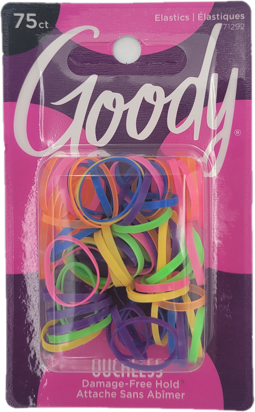 GOODY OUCHLESS CLASSIC MINI POLYBANDS 75CT NEON ASSORTED NI