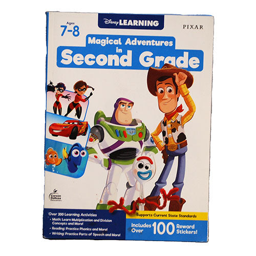 DISNEY MAGICAL ADVENTURES IN 2ND GRADE AGES 7-8 LEARNING BOOK 254 PAGE  PRE PRICE $12.99