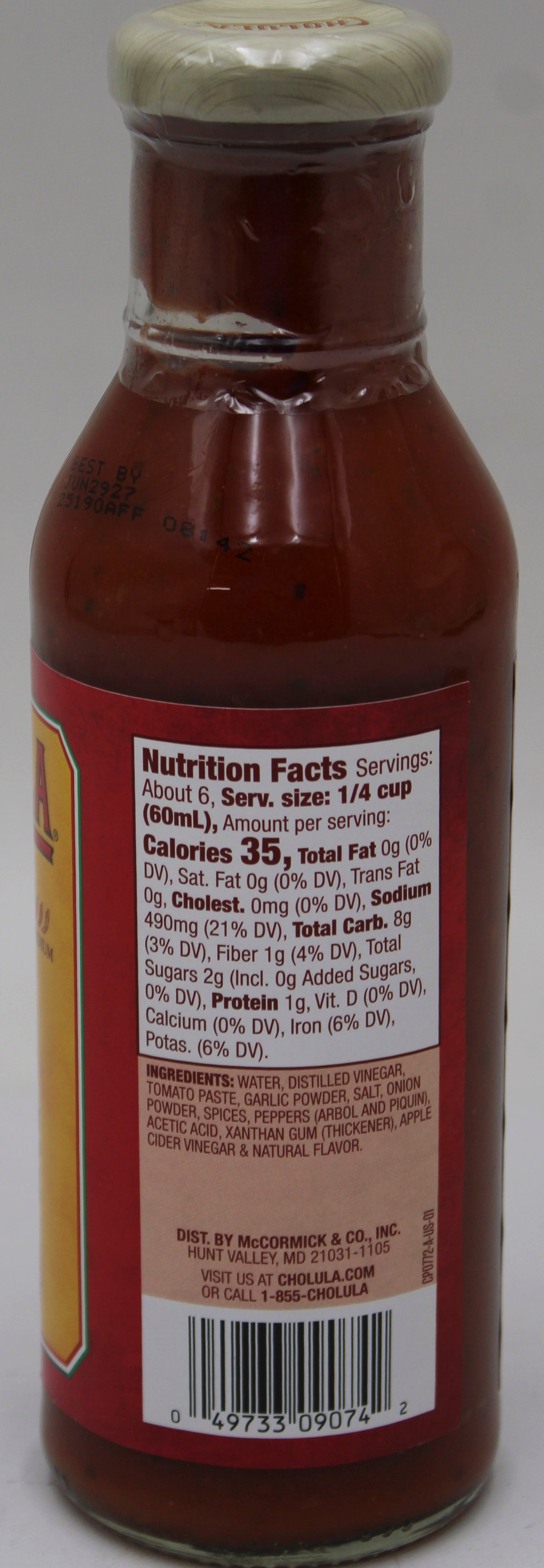 CHOLULA TACO SAUCE 12 FL OZ BB  6/29/27