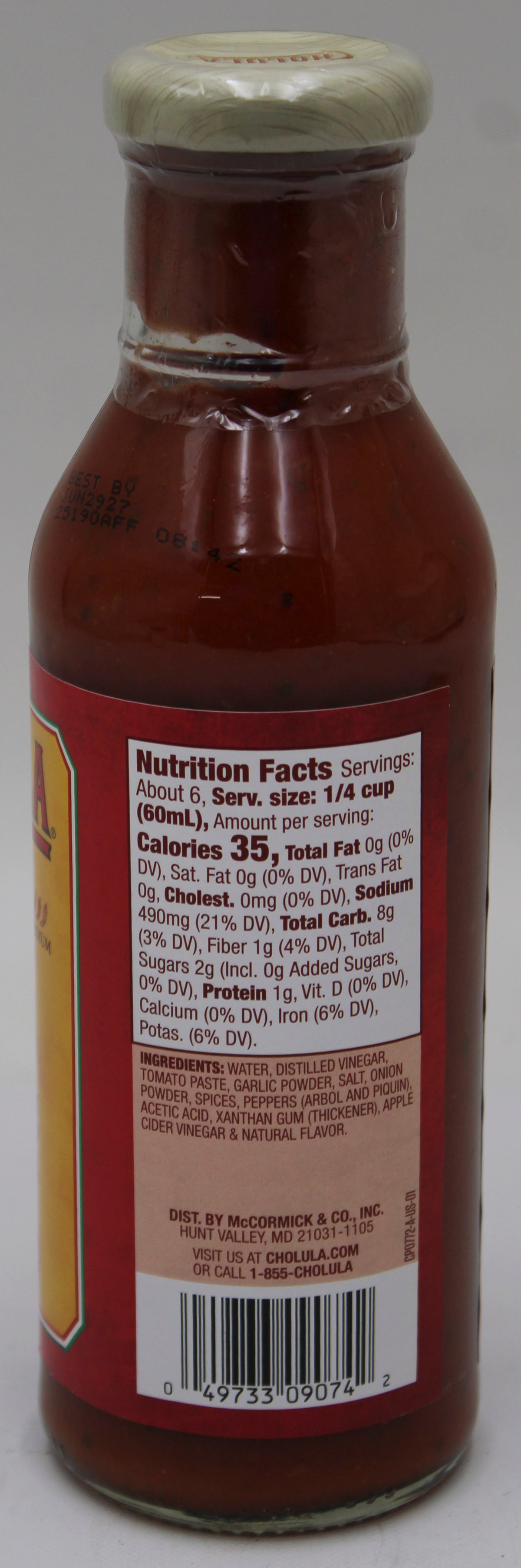 CHOLULA TACO SAUCE 12 FL OZ BB  6/29/27