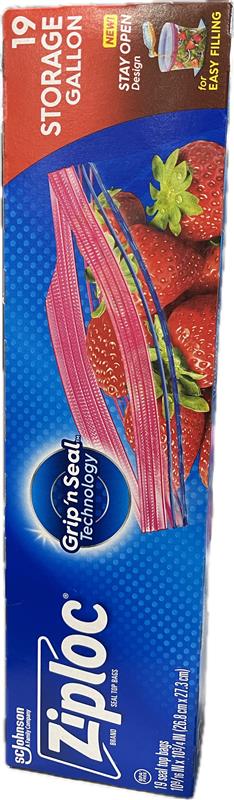 SP ZIPLOC BAG STORAGE 19CT/GALLON