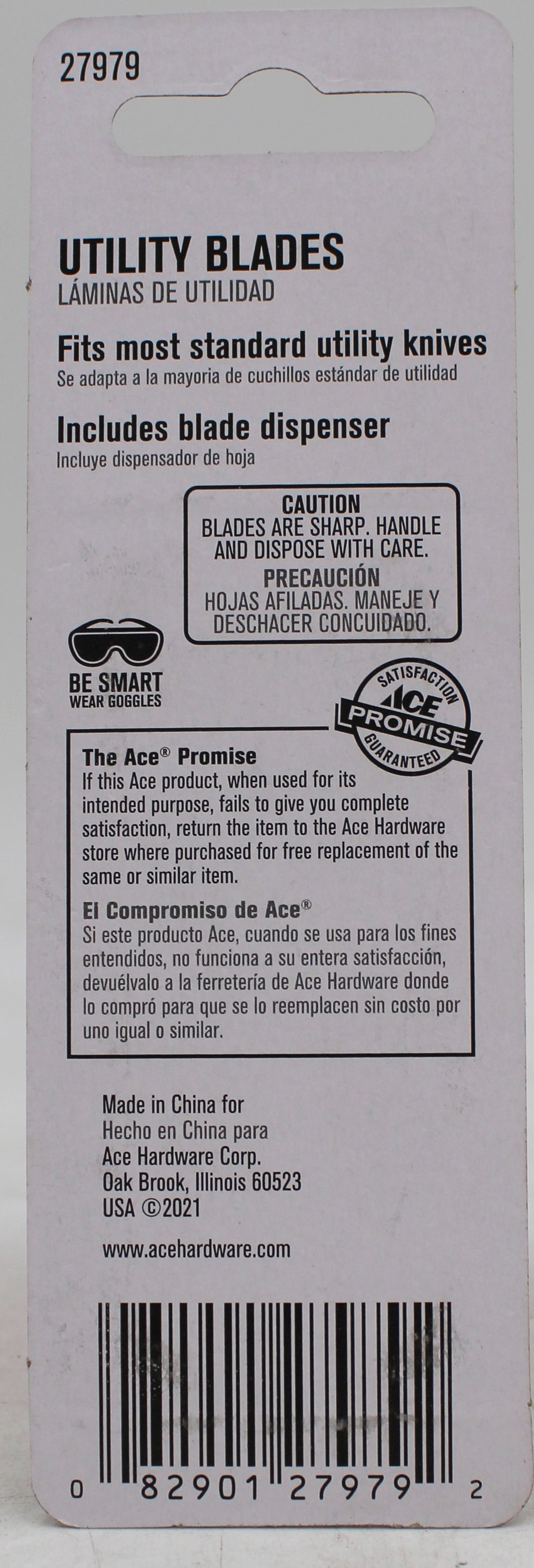 ACE UTILITY KNIFE POCKET PACK BLADE DISPENSER 10PK