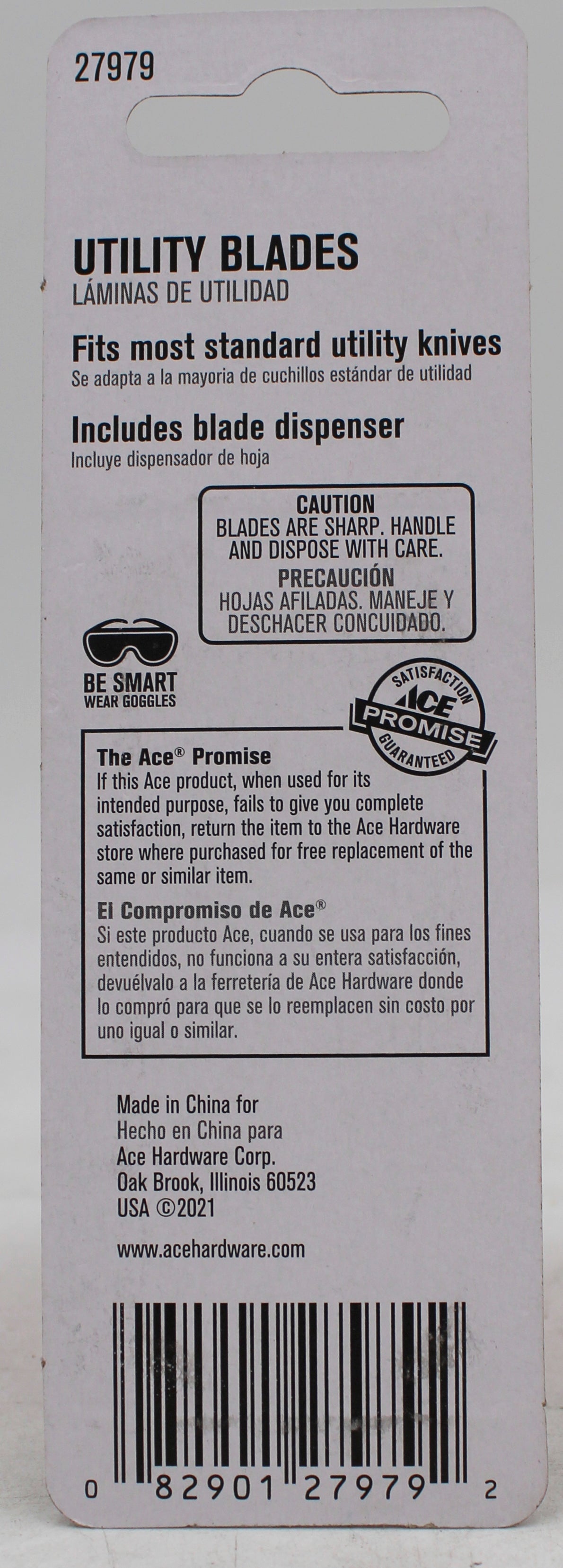 ACE UTILITY KNIFE POCKET PACK BLADE DISPENSER 10PK