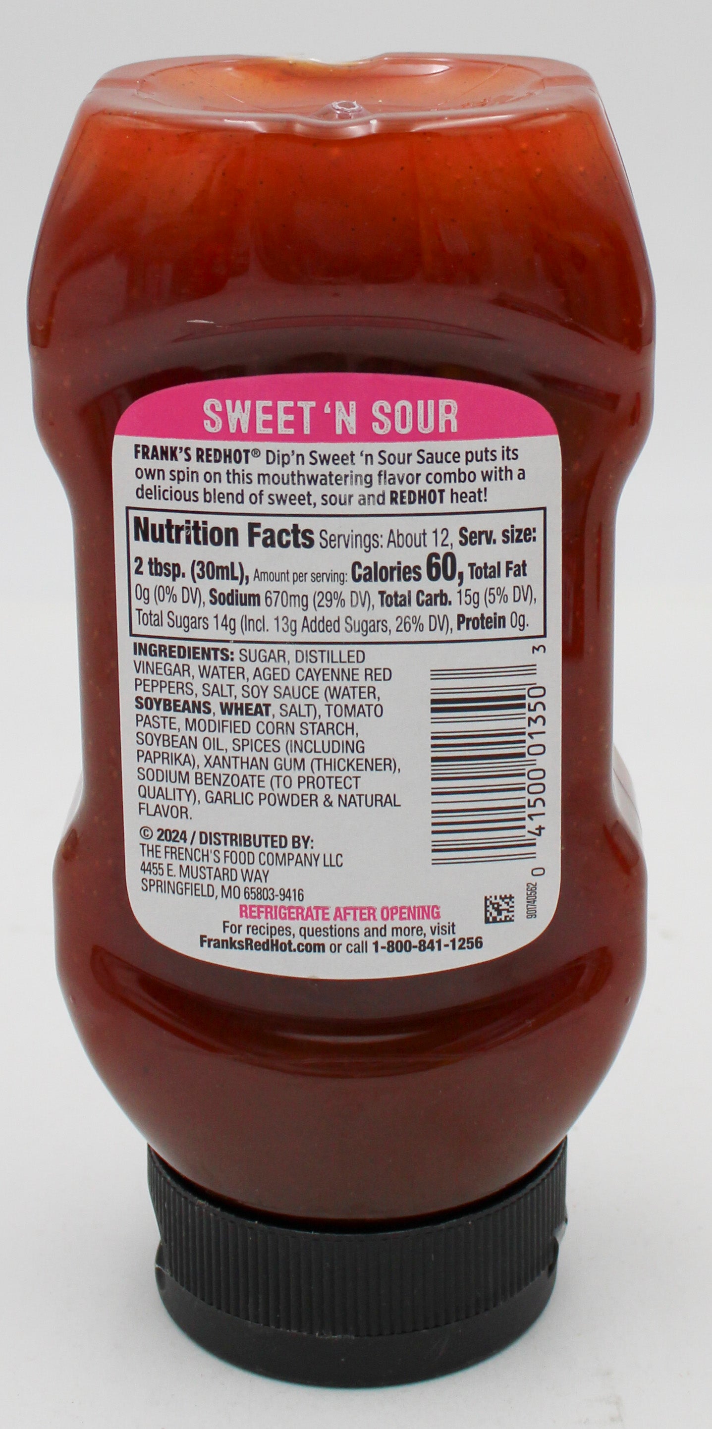 FRANKS SWEET N SOUR DIP'N SAUCE 12 FL Oz BB 5/7/26