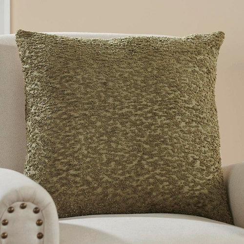 OLIVE NUBBY 18" PILLOW COVER