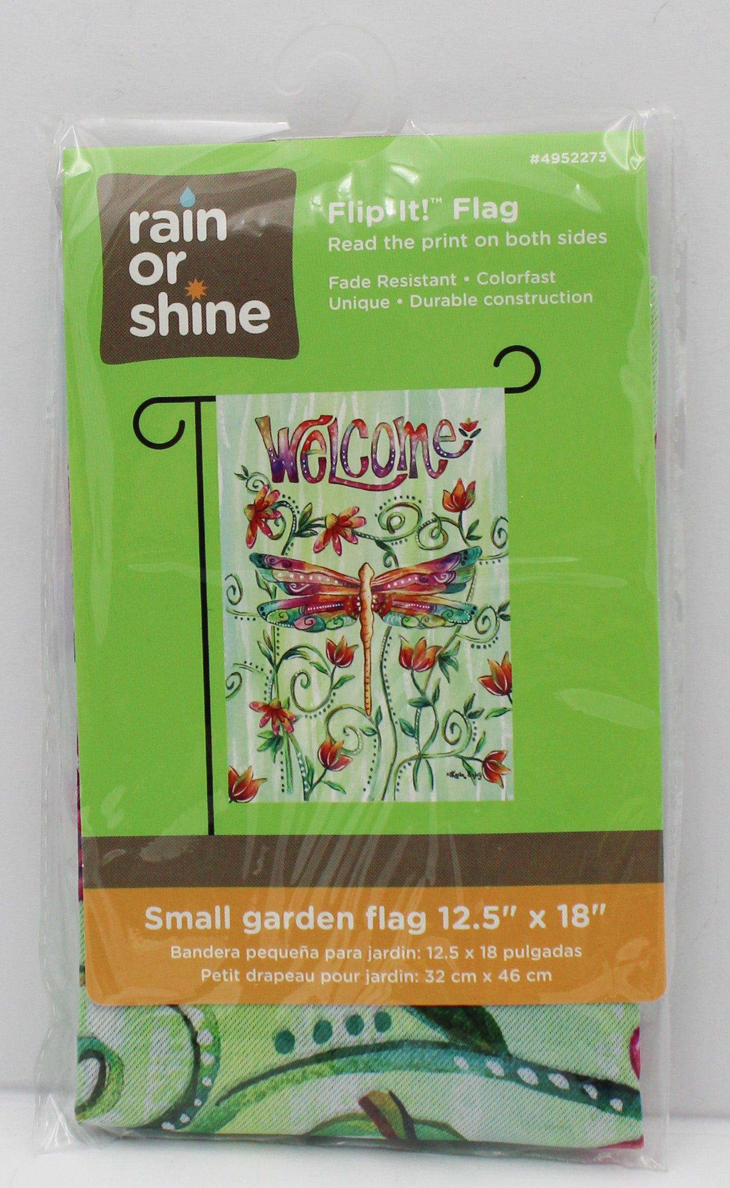 GARDEN FLAG - WELCOME DRAGONFLY 12.5in X 18in