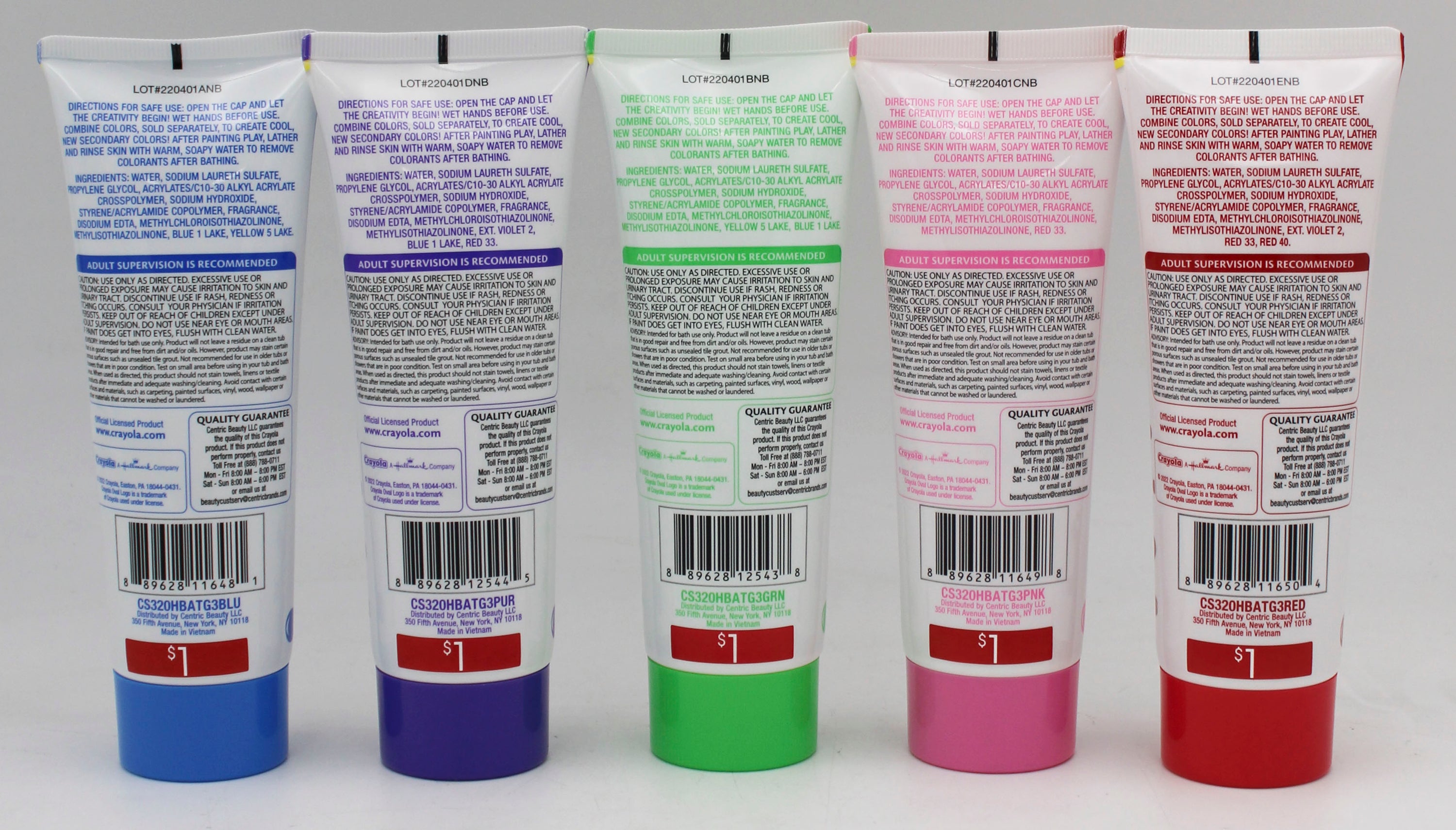 CRAYOLA FINGER PAINT SOAP PP$1 ASSORTED COLORS