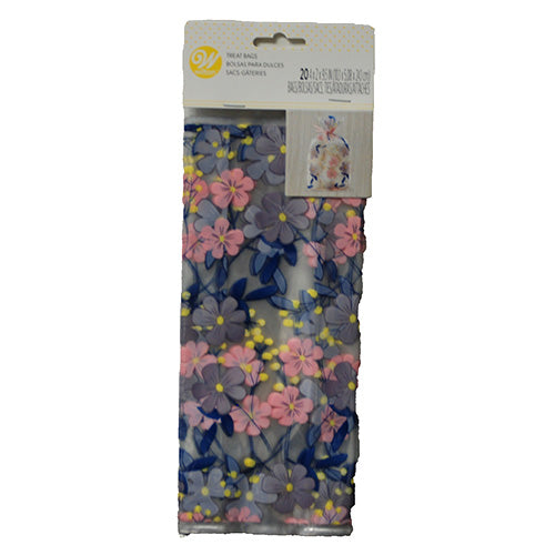 WILTON TREAT BAG FLORAL STANDARD 20 CT