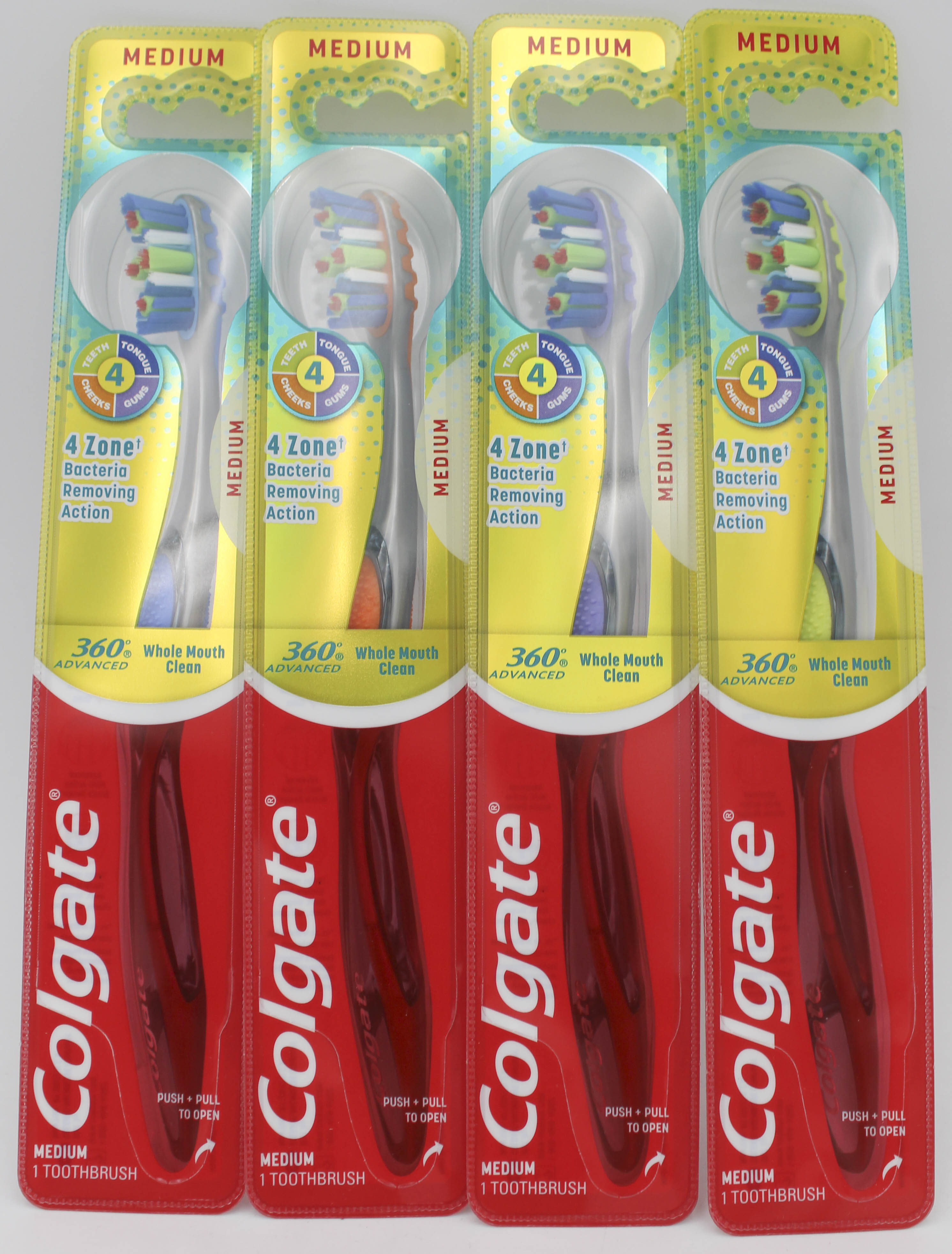 COLGATE 360 ADVANCED 4-ZONE TOOTHBRUSH - MEDIUM NI-