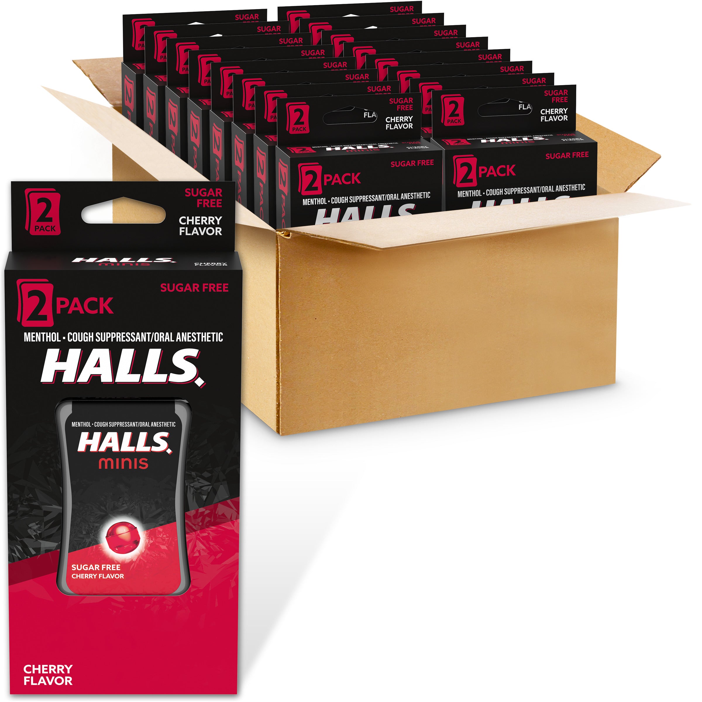 HALLS 48PC MINIS SF CHERRY 16X2C PACKS BEST BY  5/21/2025