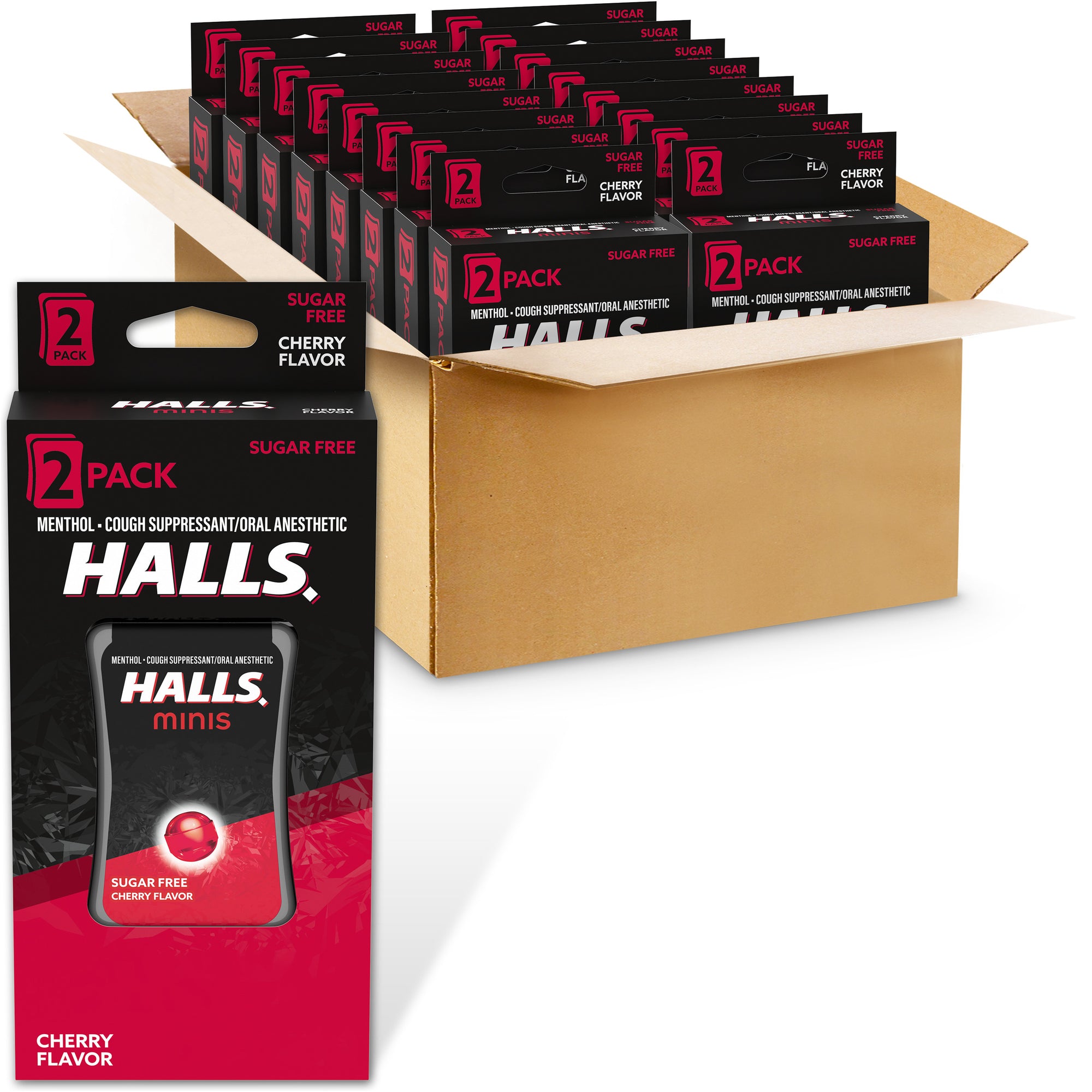 HALLS 48PC MINIS SF CHERRY 16X2C PACKS BEST BY  5/21/2025
