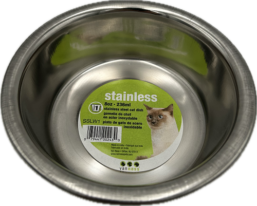 STAINLESS STEEL PET DISH 8oz
