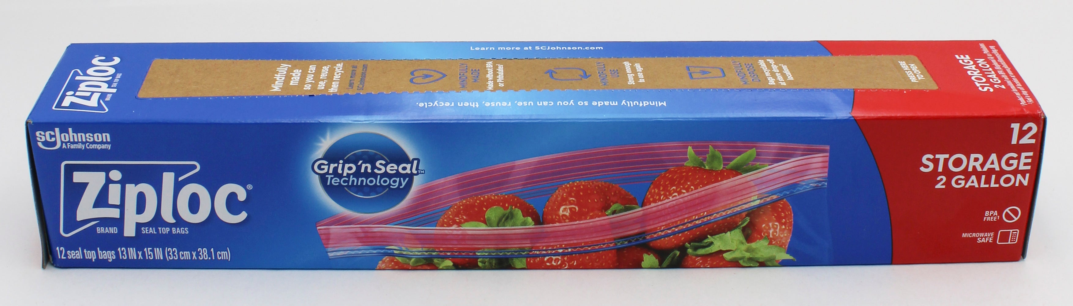 SP ZIPLOC STORAGE BAG 12CT/2 GALLON (IMPERFECT)