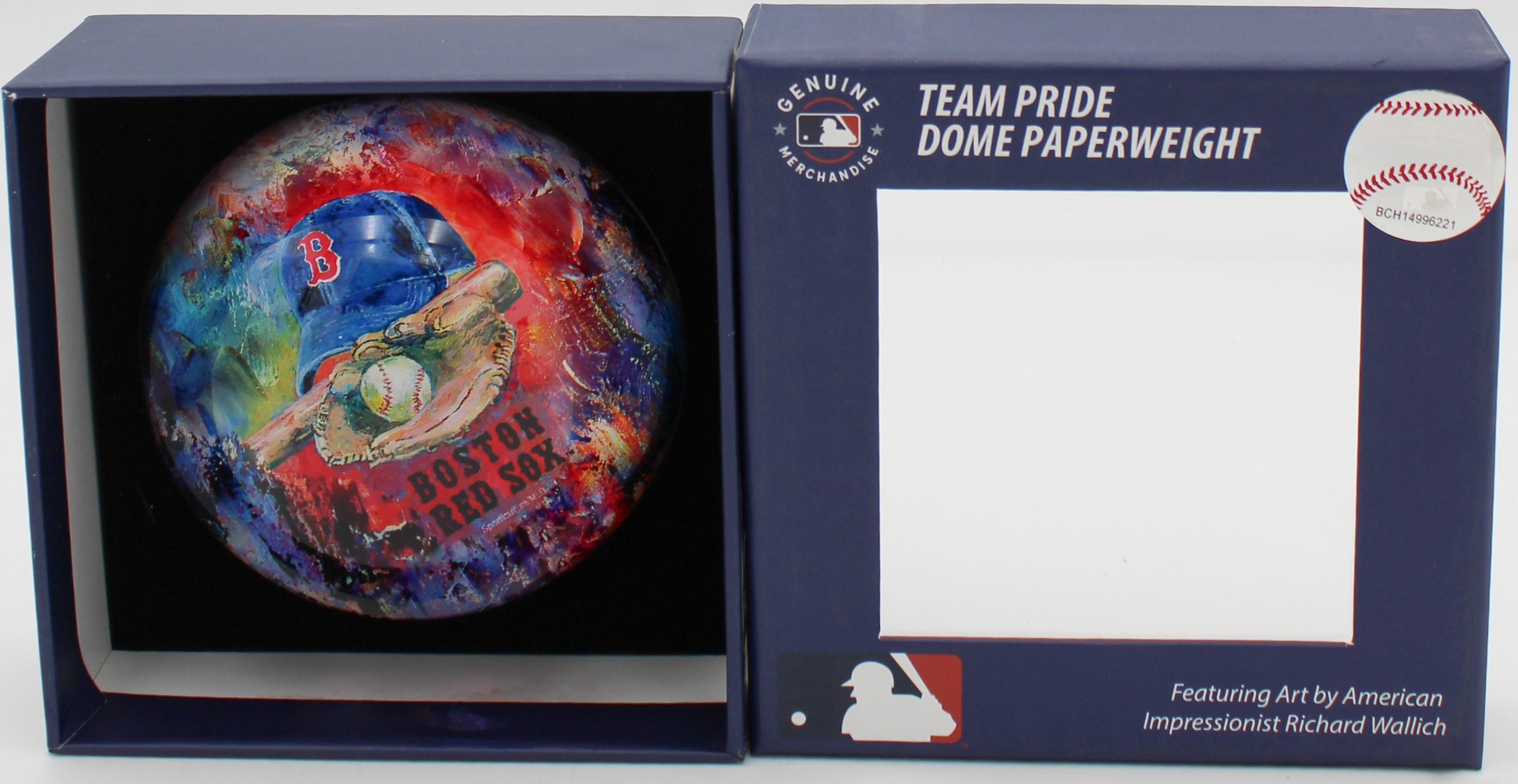BOSTON RED SOX GLASS DOME PAPERWEIGHT