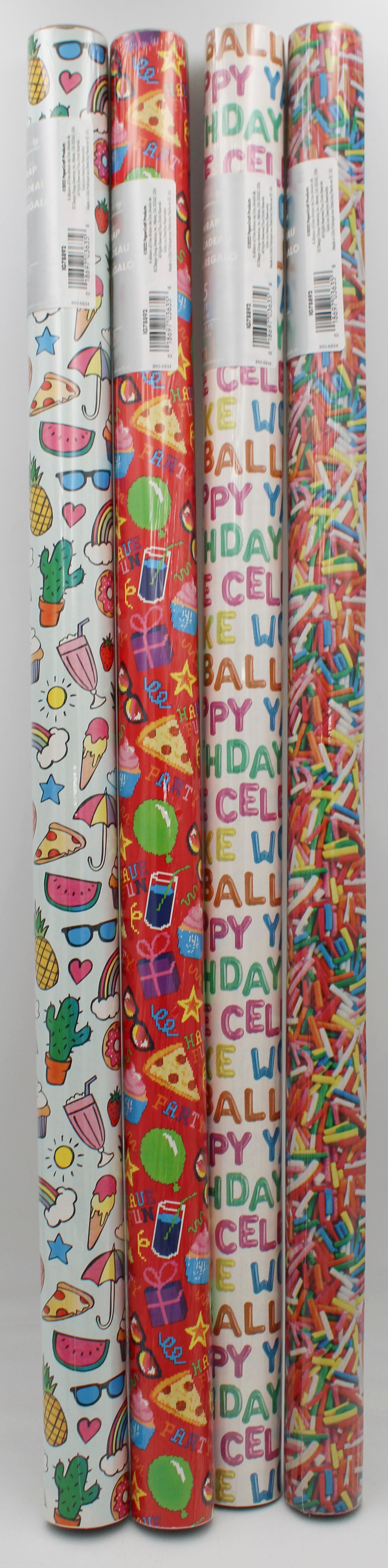 30X15SF BIRTHDAY WRAPPING PAPER