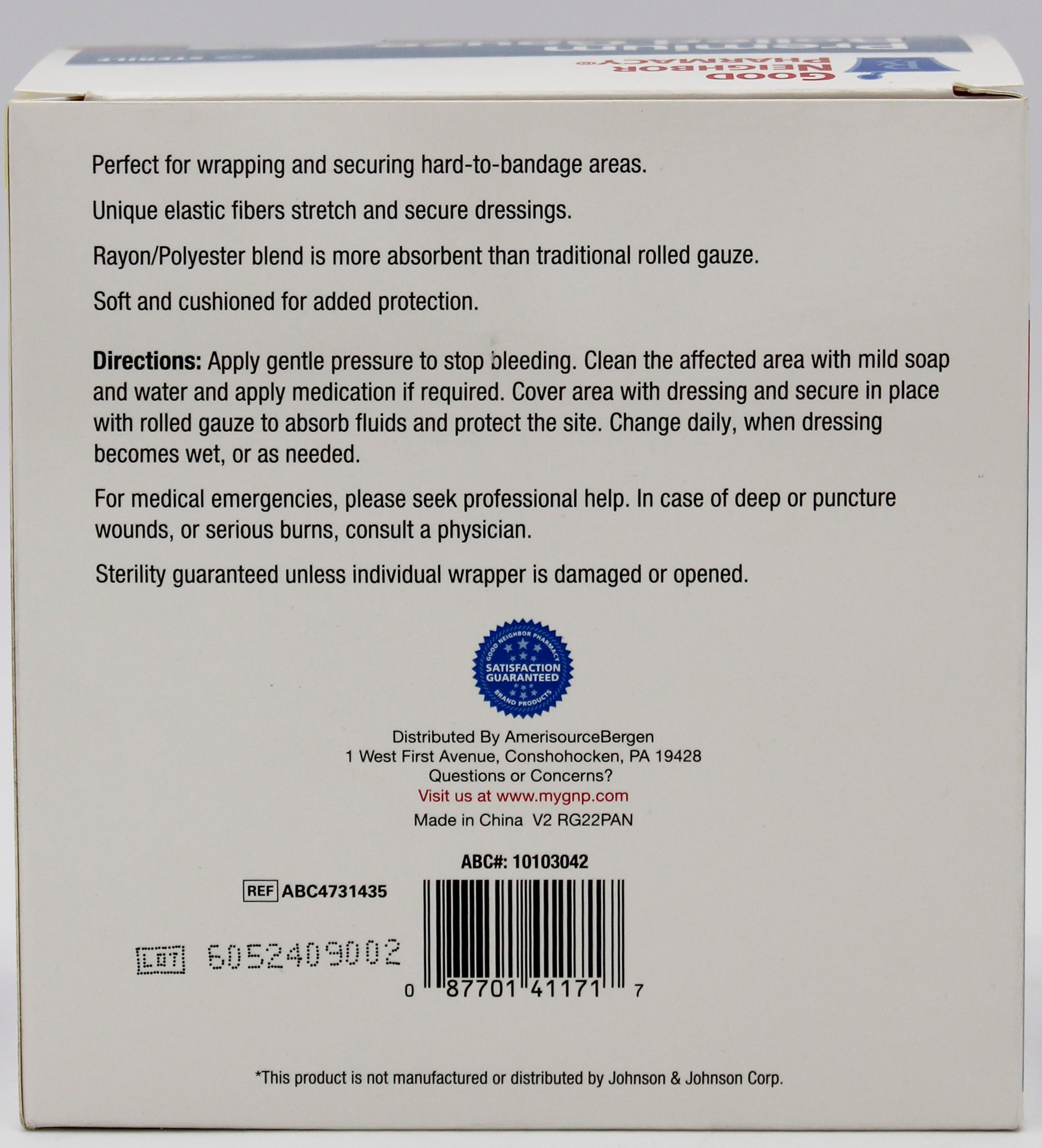 GOOD NEIGHBOR PHARMACY PREMIUM ROLLED GAUZE 3"X 90" 5ct NI