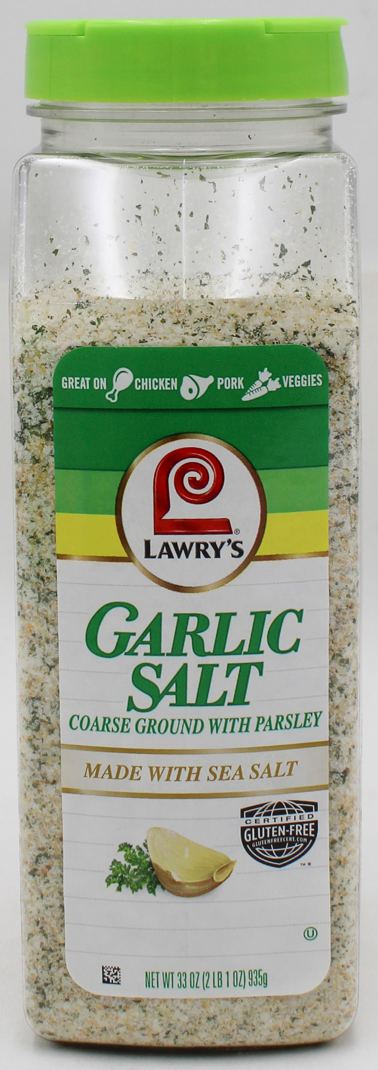 LAWRYS GLUTEN FREE GARLIC SALT W/ PARSELY 33Oz BB 10/10/2026