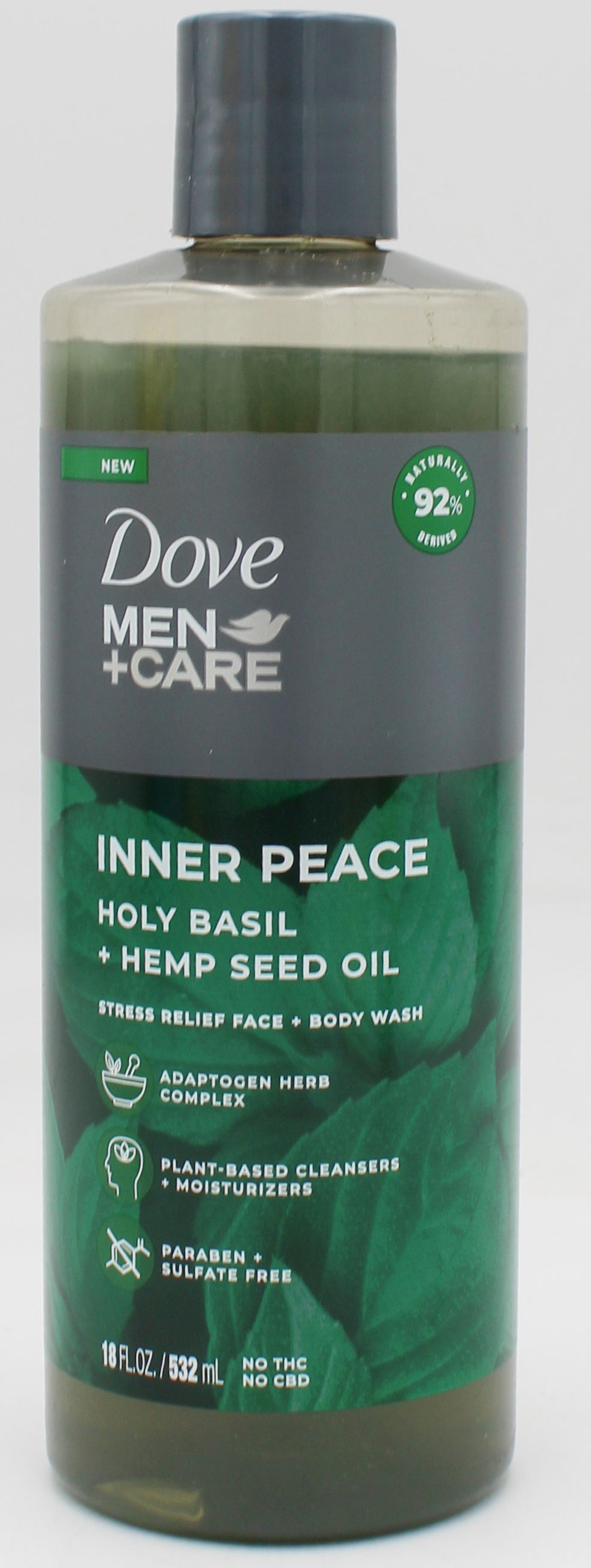 DOVE MEN CARE BODY WASH BASIL & HEMP SEED OIL 18oz/532ml