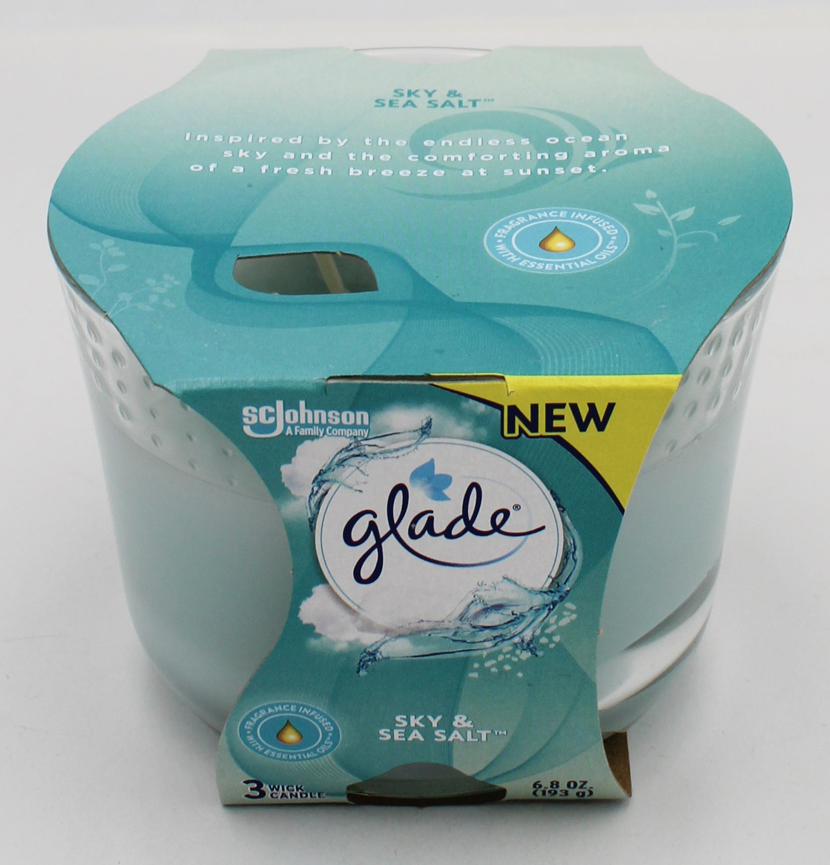 GLADE 3-WICK CANDLE SKY & SEA SALT 6.8oz US