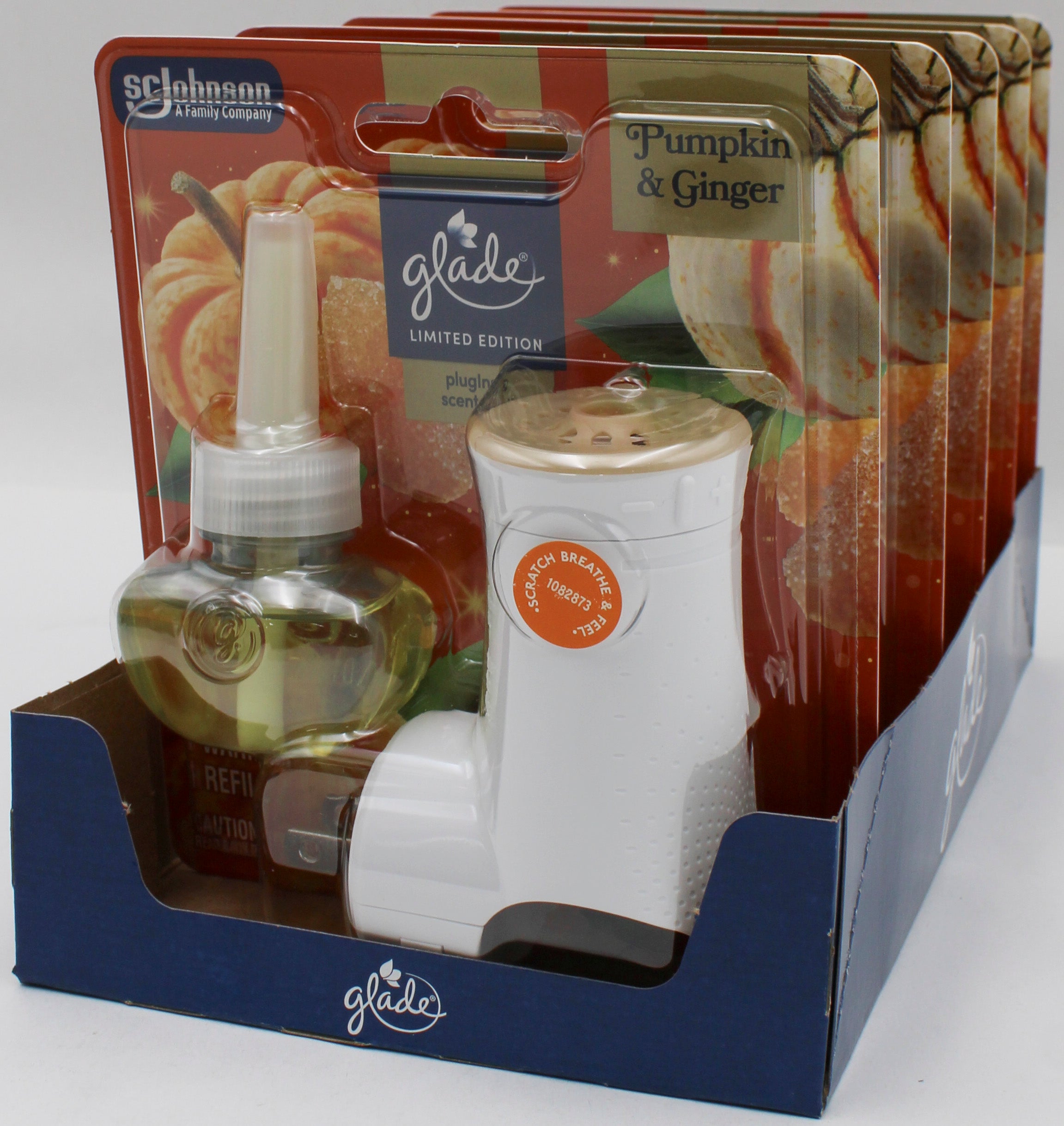 Glade Plug-In Scented Oil Pumpkin Refill + Warmer 0.84oz