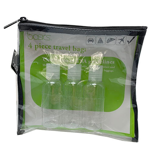 BASCS TRVL BAG W/3 TRVL SZ BTTLS-NI