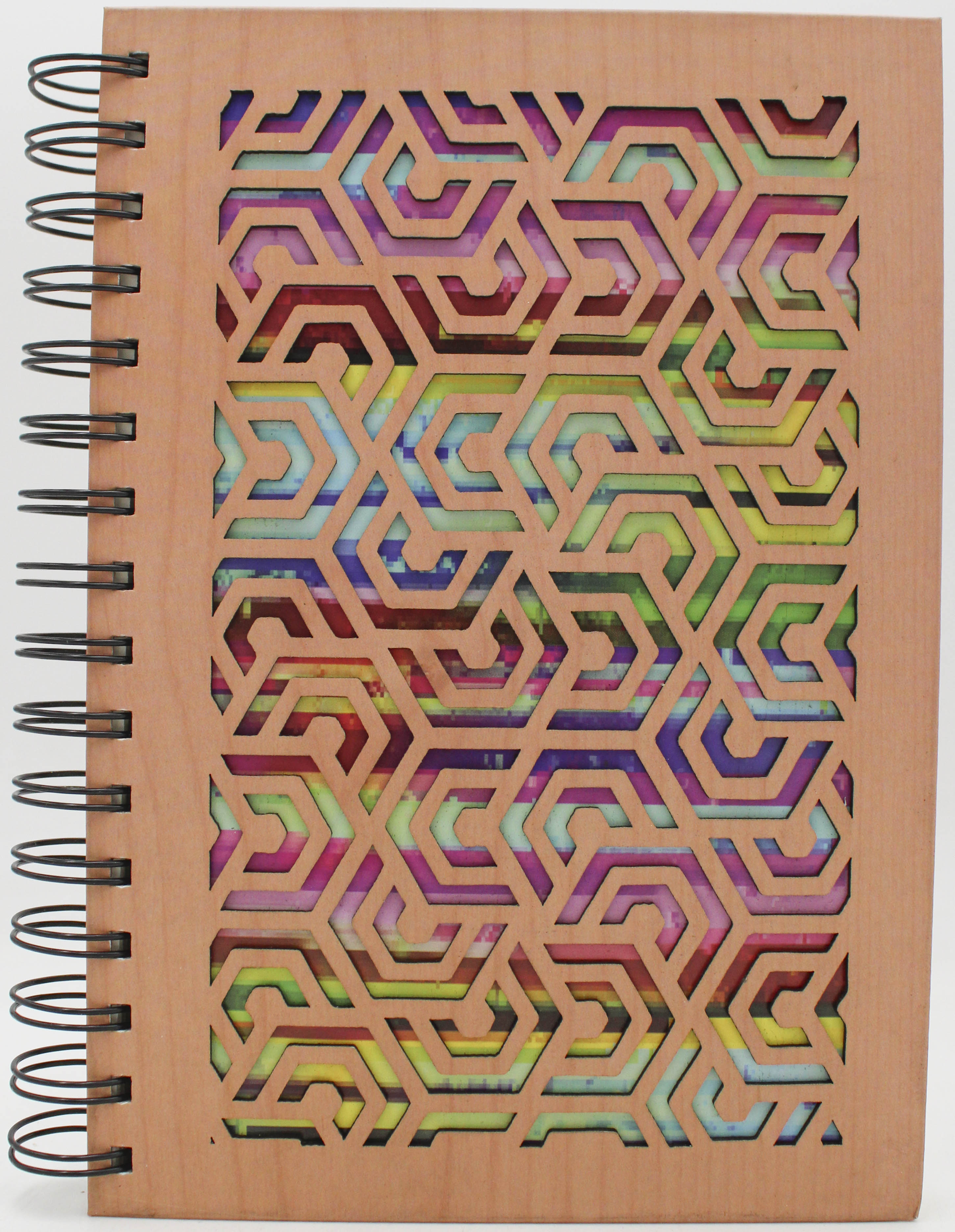 WOODCUT RAINBOW JOURNAL 5.8" X 8.3"
