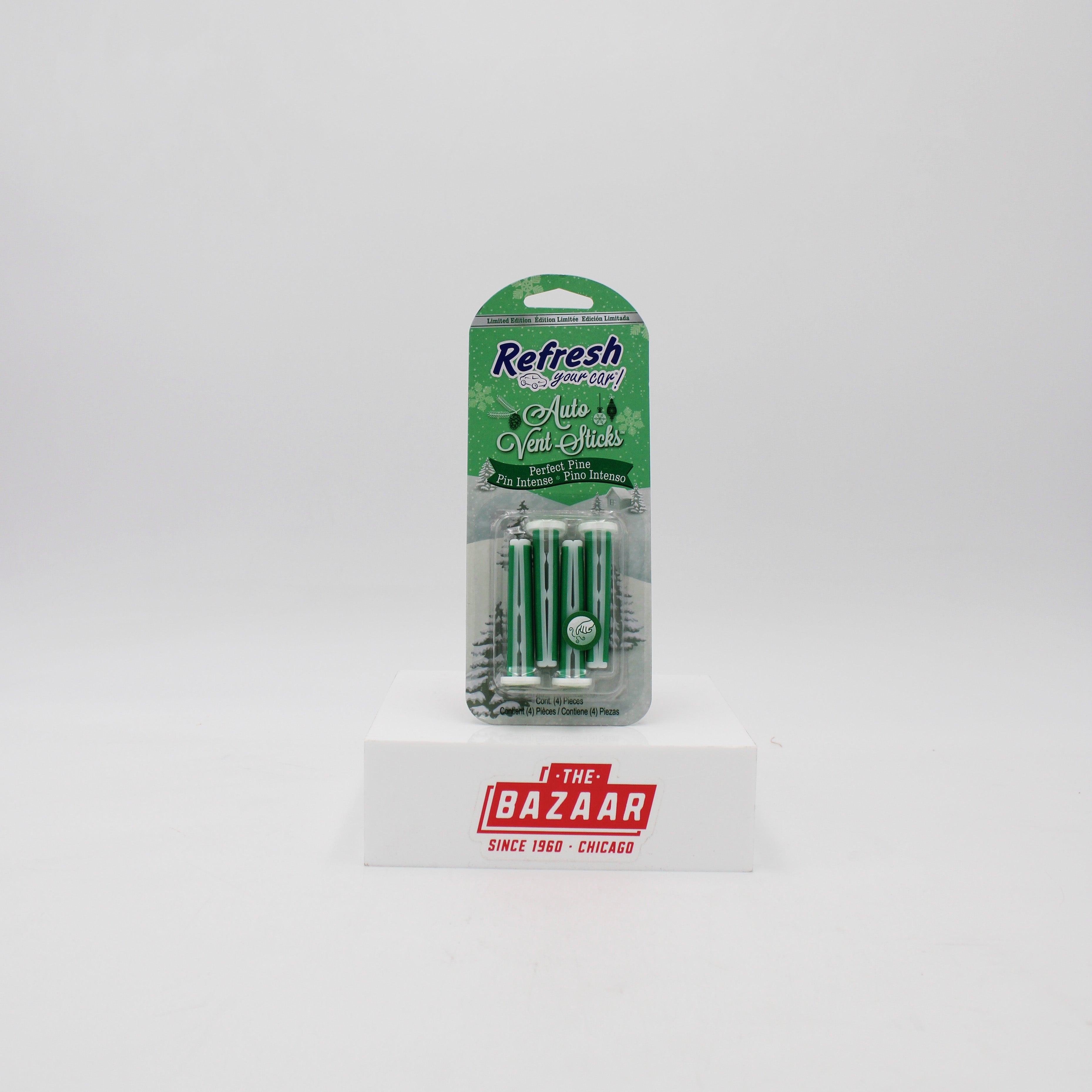 REFRESH YOUR CAR! PERFECT PINE VENT STICKS CAR AIR FRESHENER(4 PACK) NI