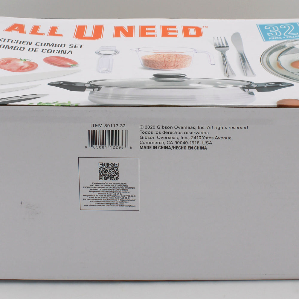 GIBSON EVERYDAY TOTAL KITCHEN SET - LYBRA 32pc NI