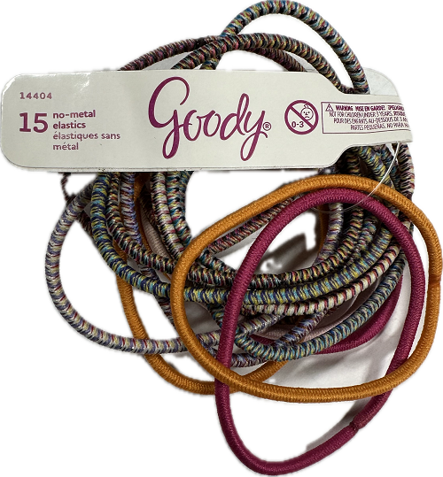 GOODY ELASTICS 15CT ASSORTED COLORS NI