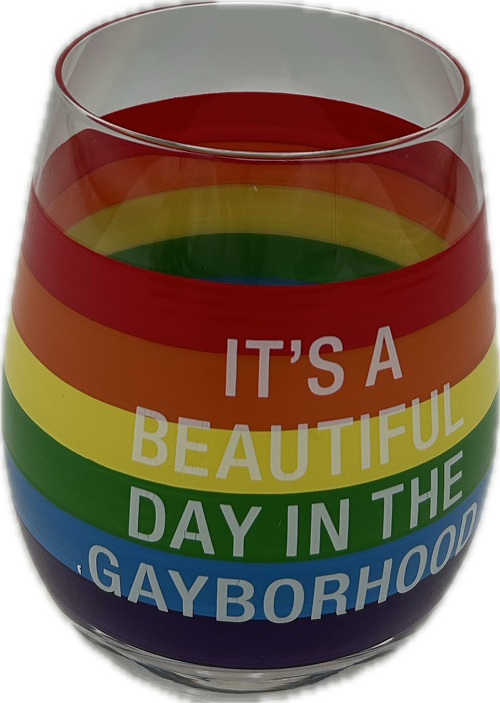 GAYBORHOOD WINE GLASS 16oz