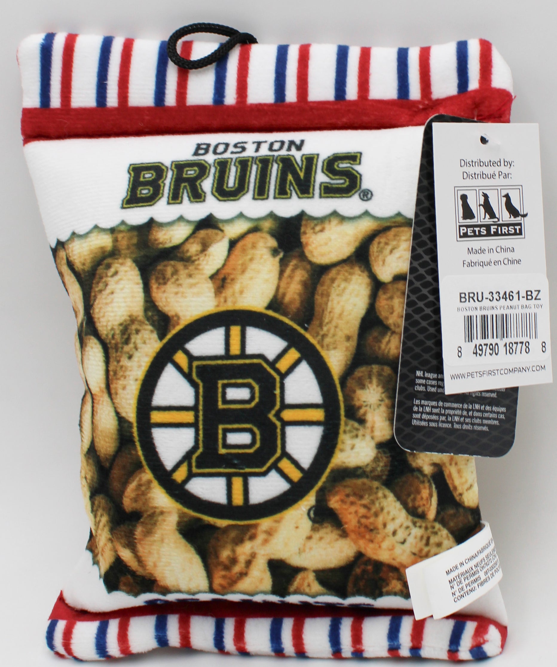 NHL  BOSTON BRUINS PEANUT BAG DOG TOY NI