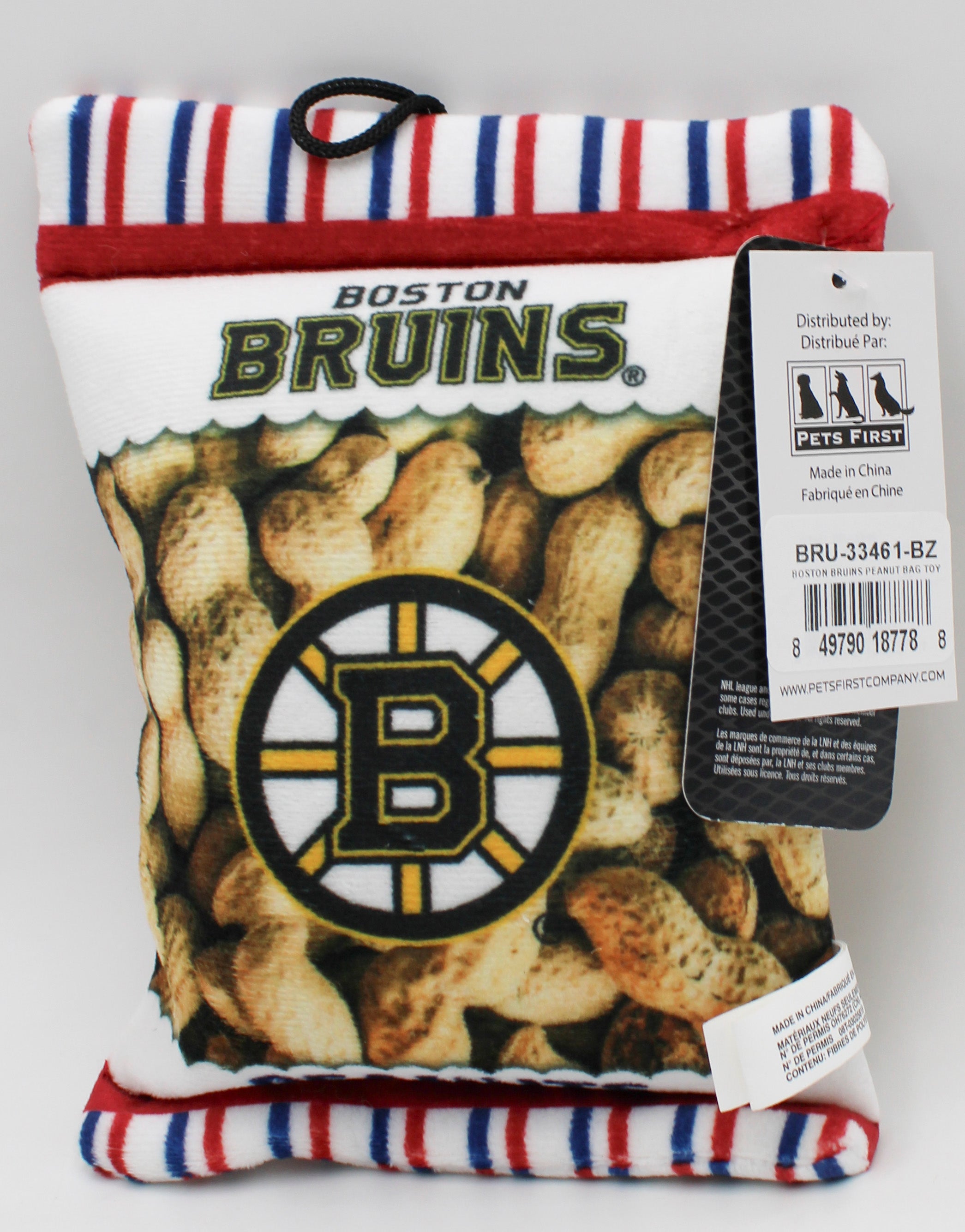 NHL Boston Bruins Peanut Bag Dog Toy