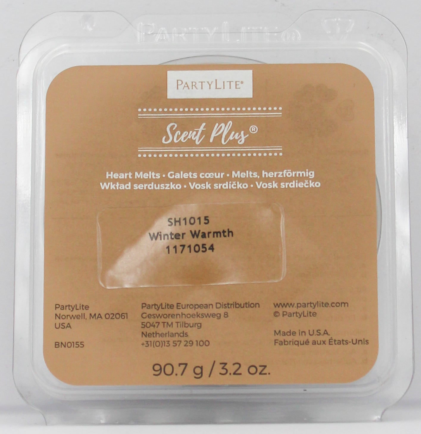 PARTYLITE WINTER WARMTH SCENT PLUS HEART MELTS 3.2oz